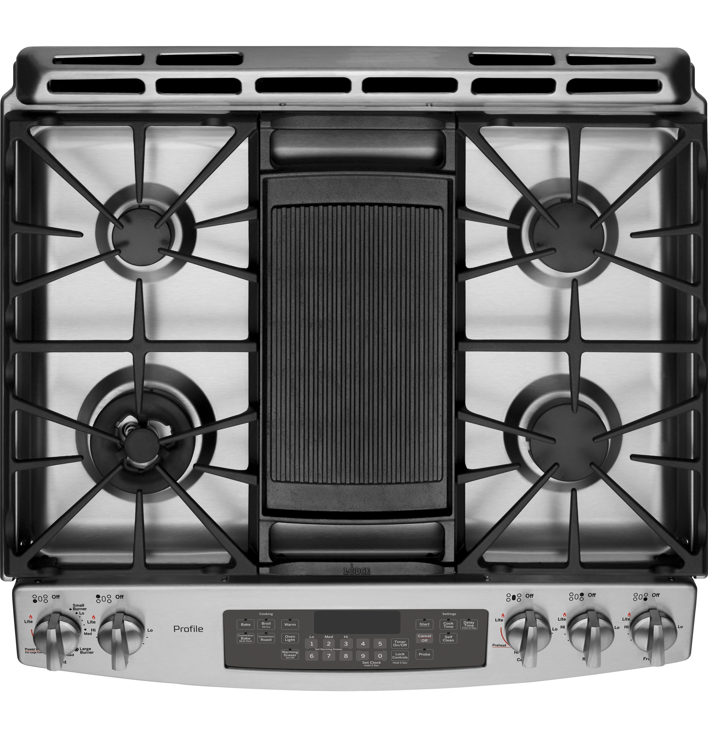 Series 30" Slide-In Front Control Gas Range with Warming Drawer PGS920SEFSS