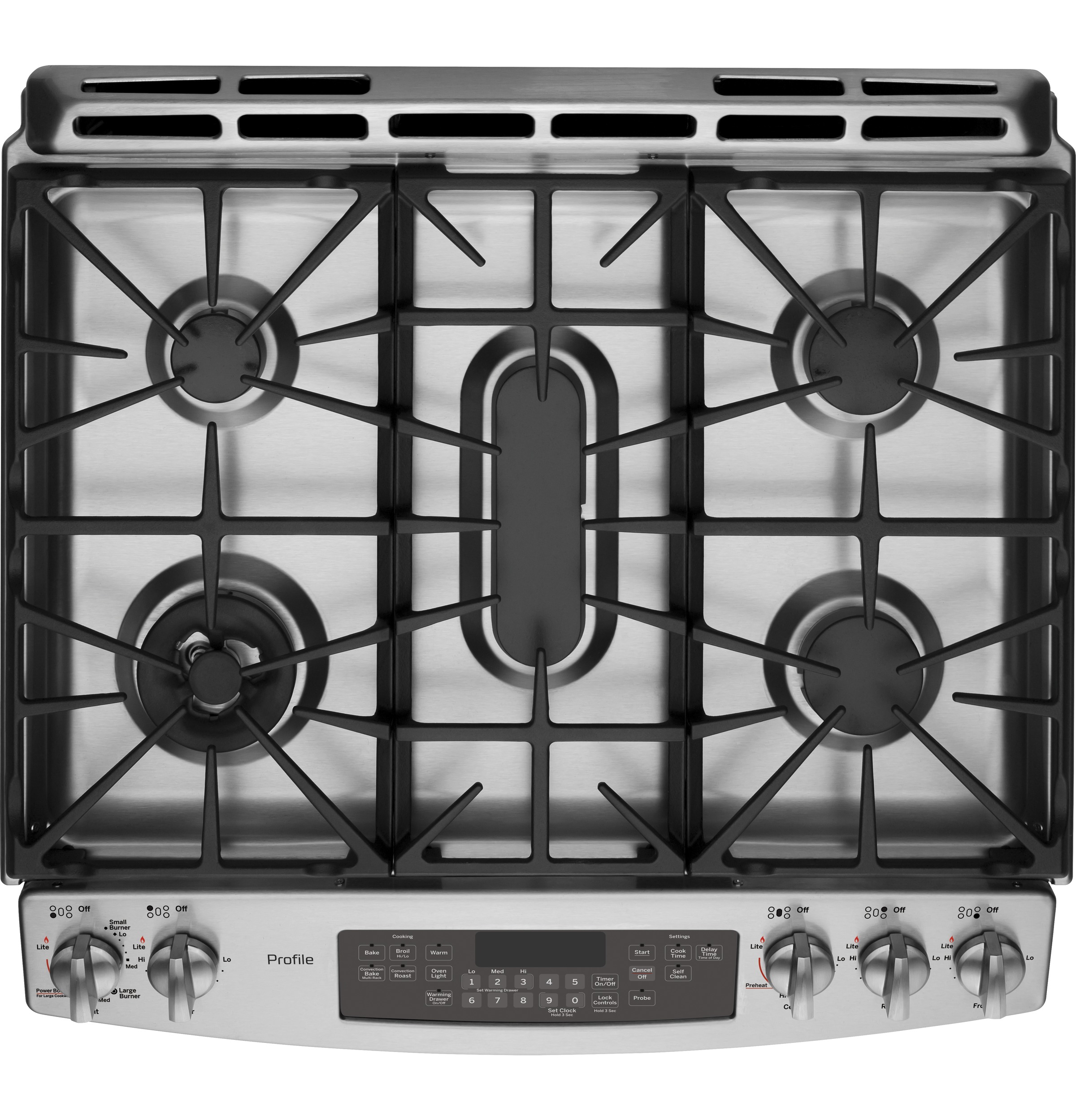 Series 30" Slide-In Front Control Gas Range with Warming Drawer PGS920SEFSS