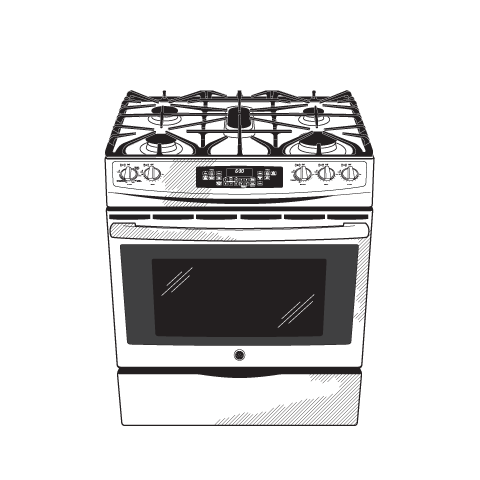 Series 30" Slide-In Front Control Gas Range with Warming Drawer PGS920SEFSS