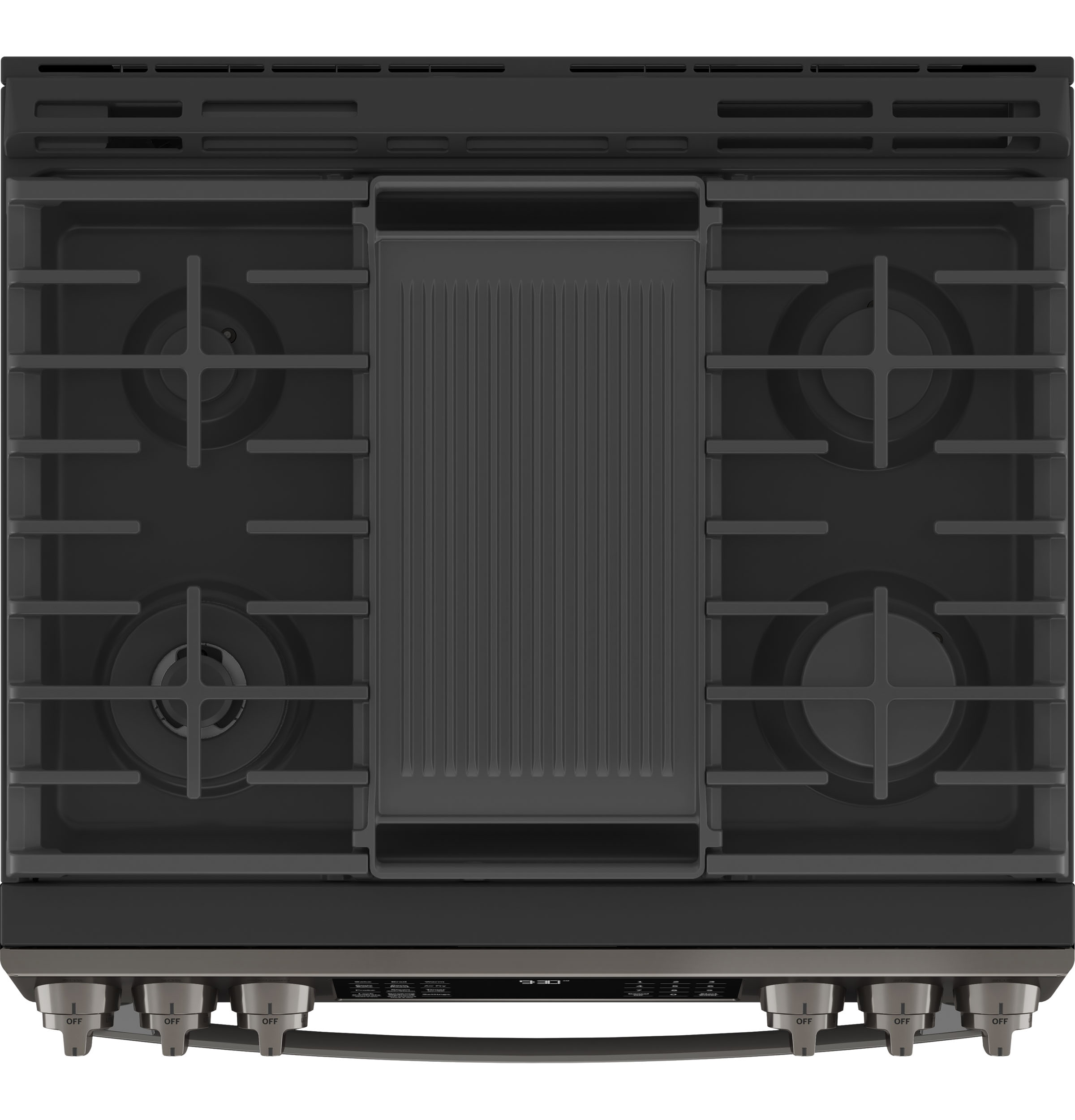 30" Smart Slide-In Front-Control Gas Range with No Preheat Air Fry PGS930BPTS