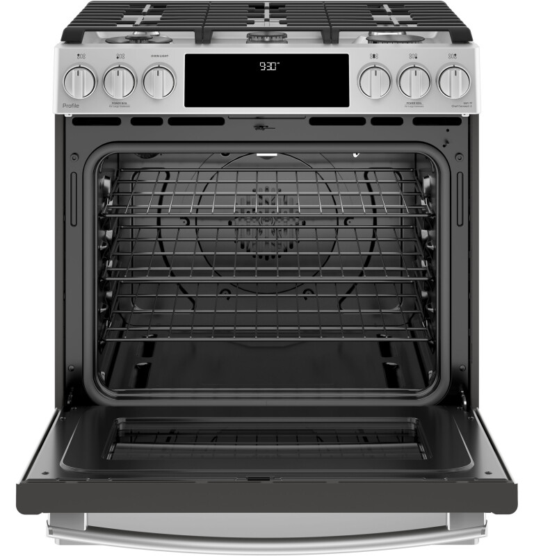 30" Smart Slide-In Front-Control Gas Range PGS930SELSS