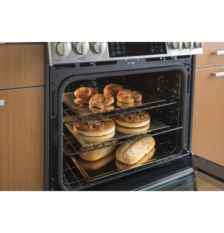 30" Smart Slide-In Front-Control Gas Range PGS930SELSS