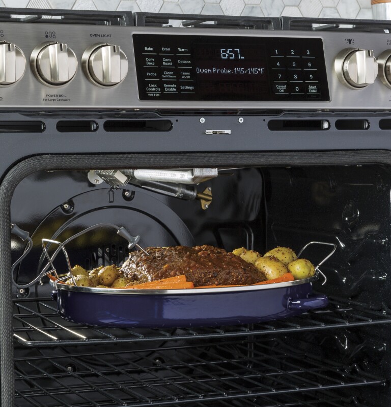 30" Smart Slide-In Front-Control Gas Range PGS930SELSS