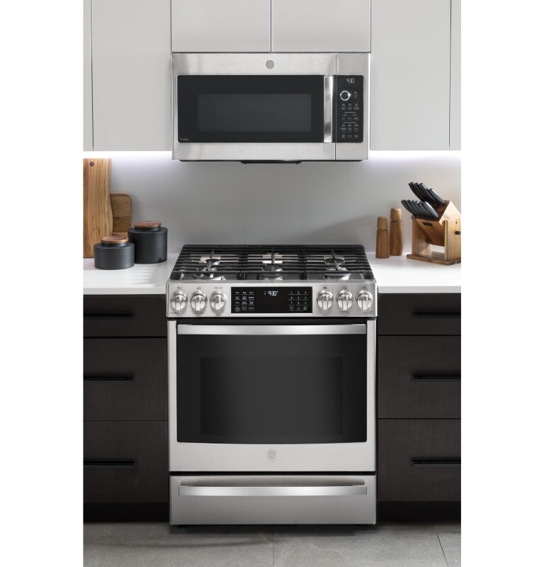 30" Smart Slide-In Front-Control Gas Range PGS930SELSS