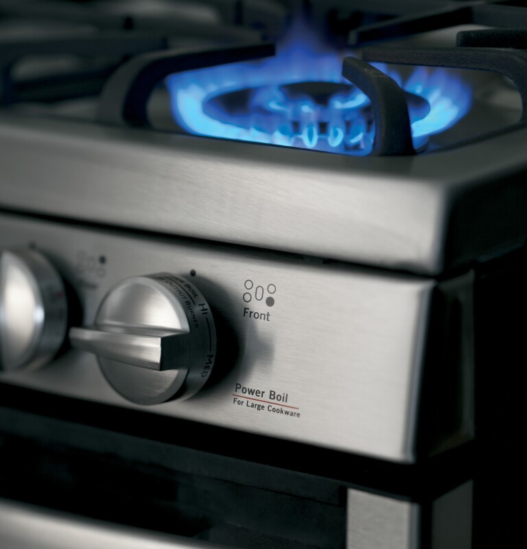 GE Profile Series 30" Slide-In Front Control Double Oven Gas Range Stainless Steel PGS950SEFSS Picture 1