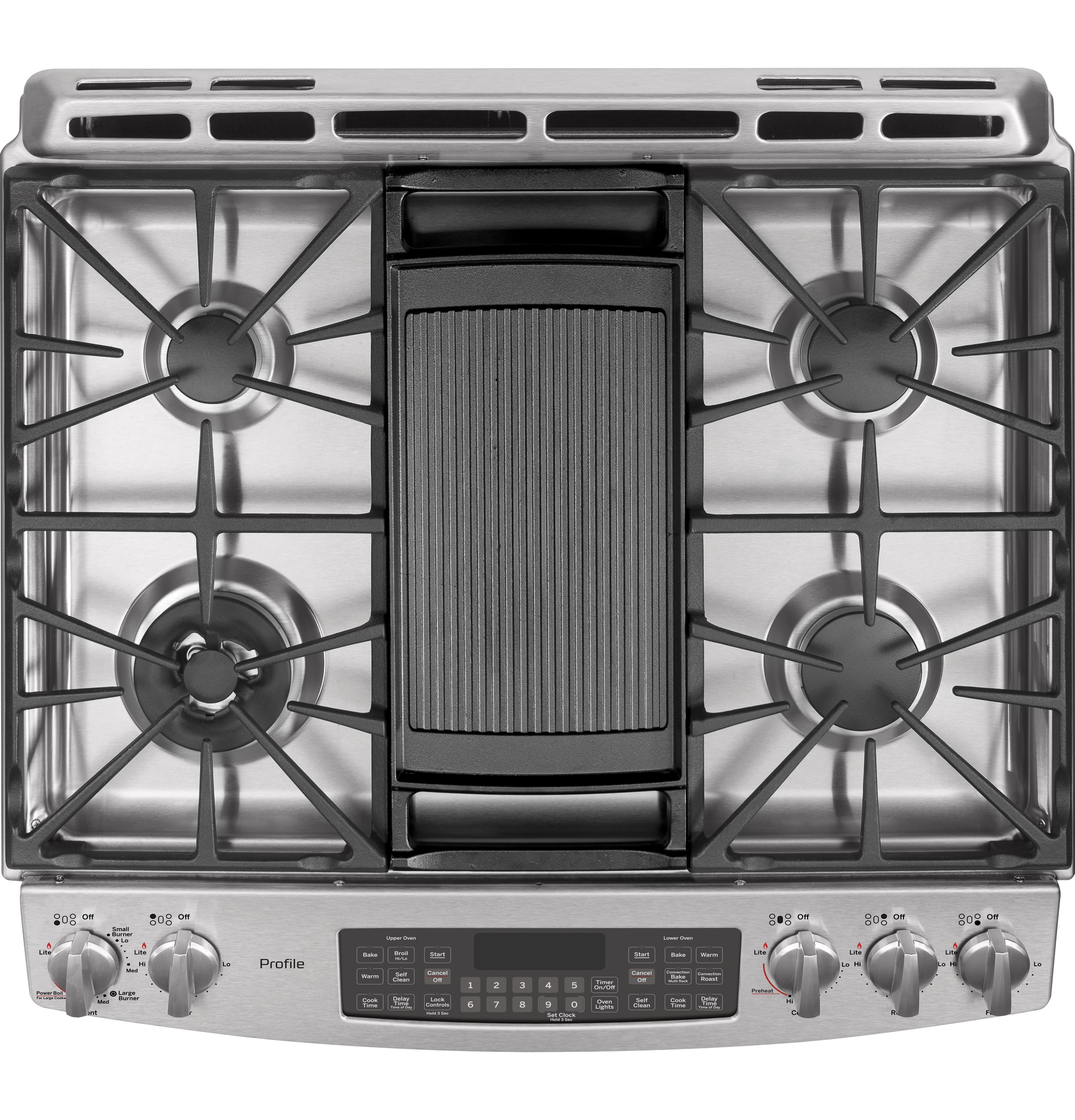 Series 30" Slide-In Front Control Double Oven Gas Range PGS950SEFSS