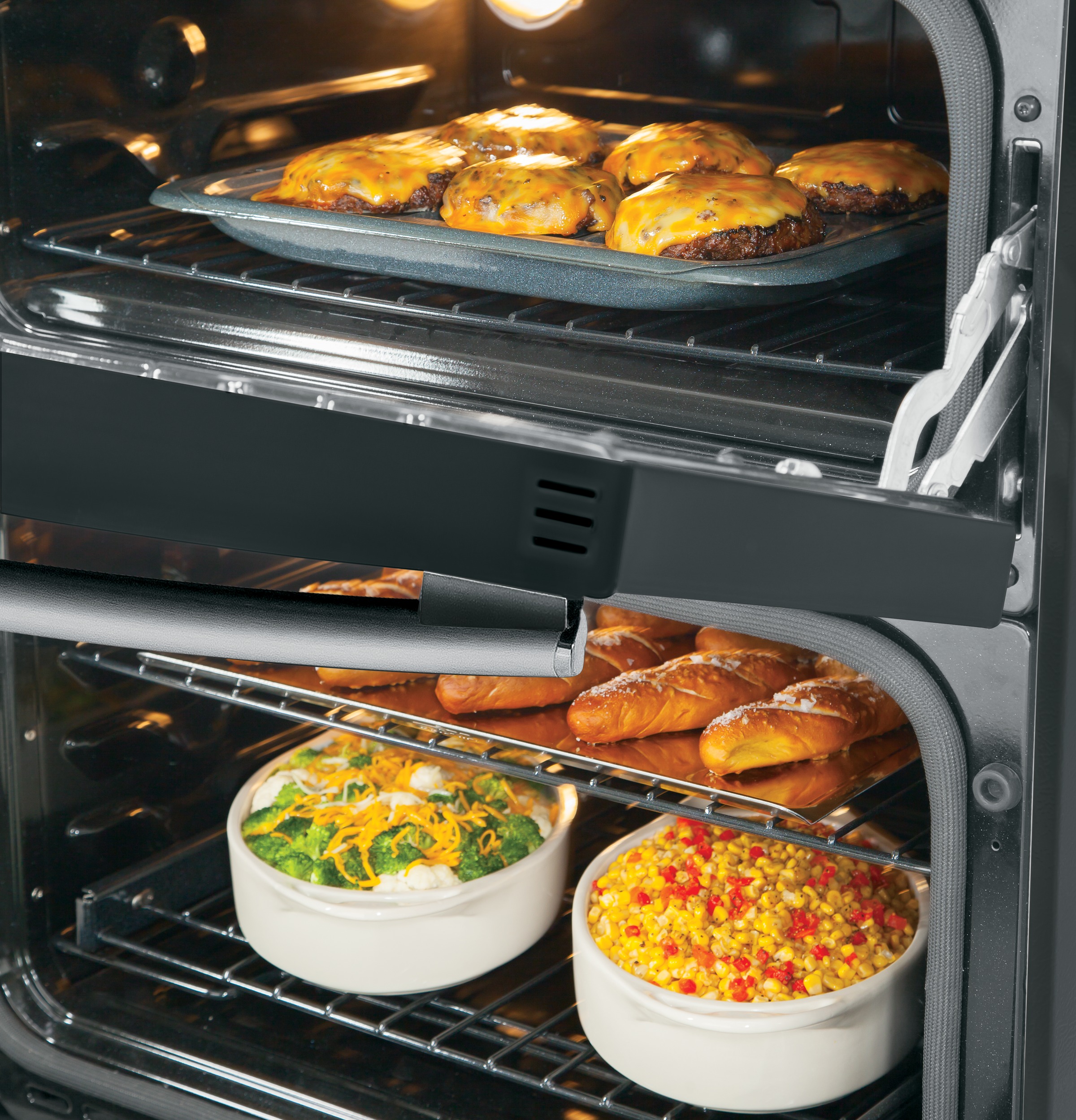Series 30" Slide-In Front Control Double Oven Gas Range PGS950SEFSS