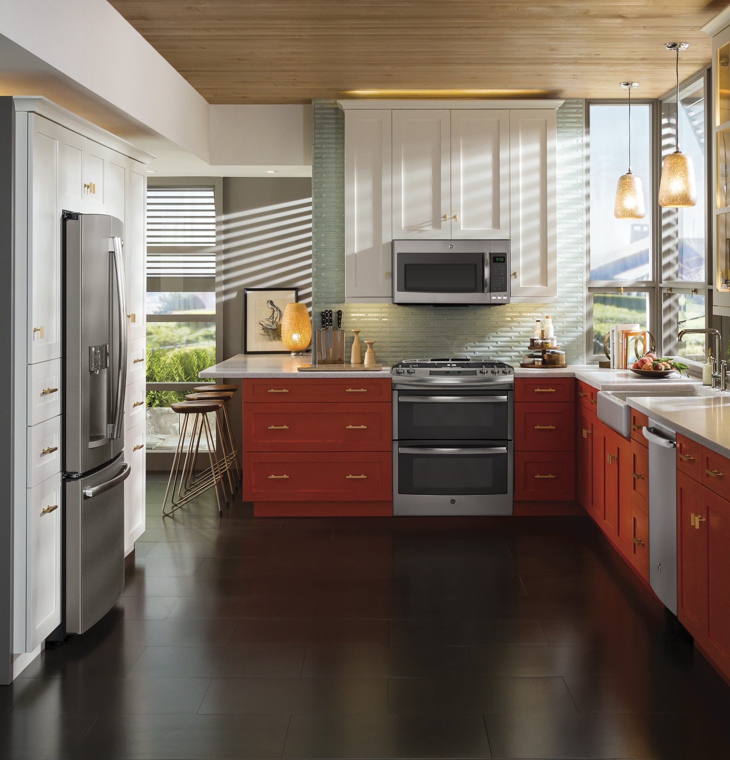 Series 30" Slide-In Front Control Double Oven Gas Range PGS950SEFSS