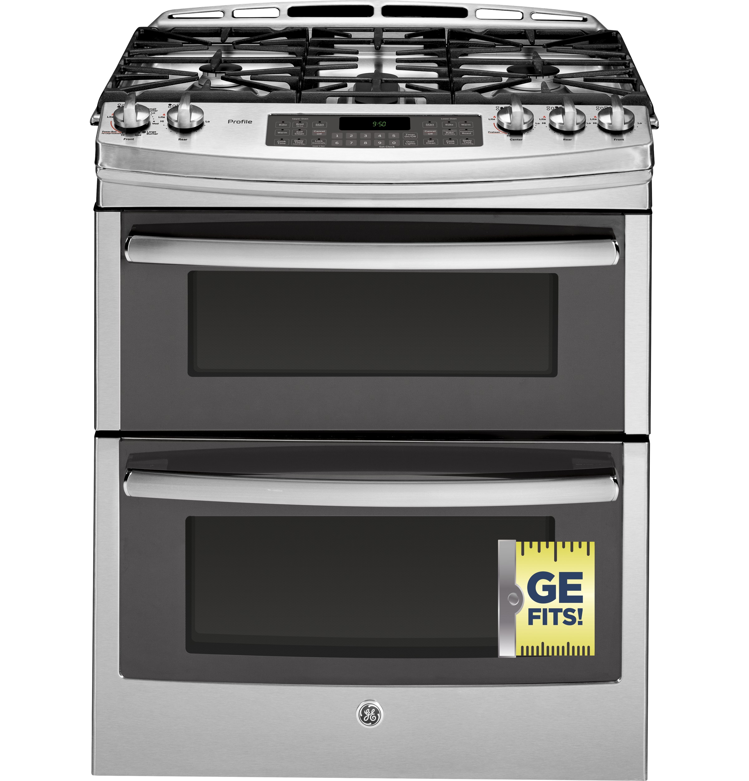 Series 30" Slide-In Front Control Double Oven Gas Range PGS950SEFSS