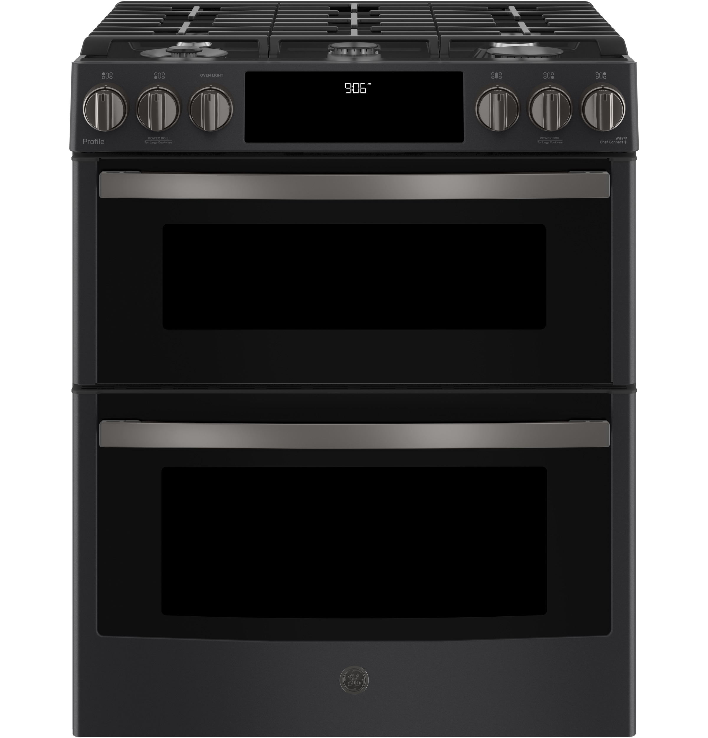 30" Smart Slide-In Front-Control Gas Double Oven Convection Range PGS960FELDS