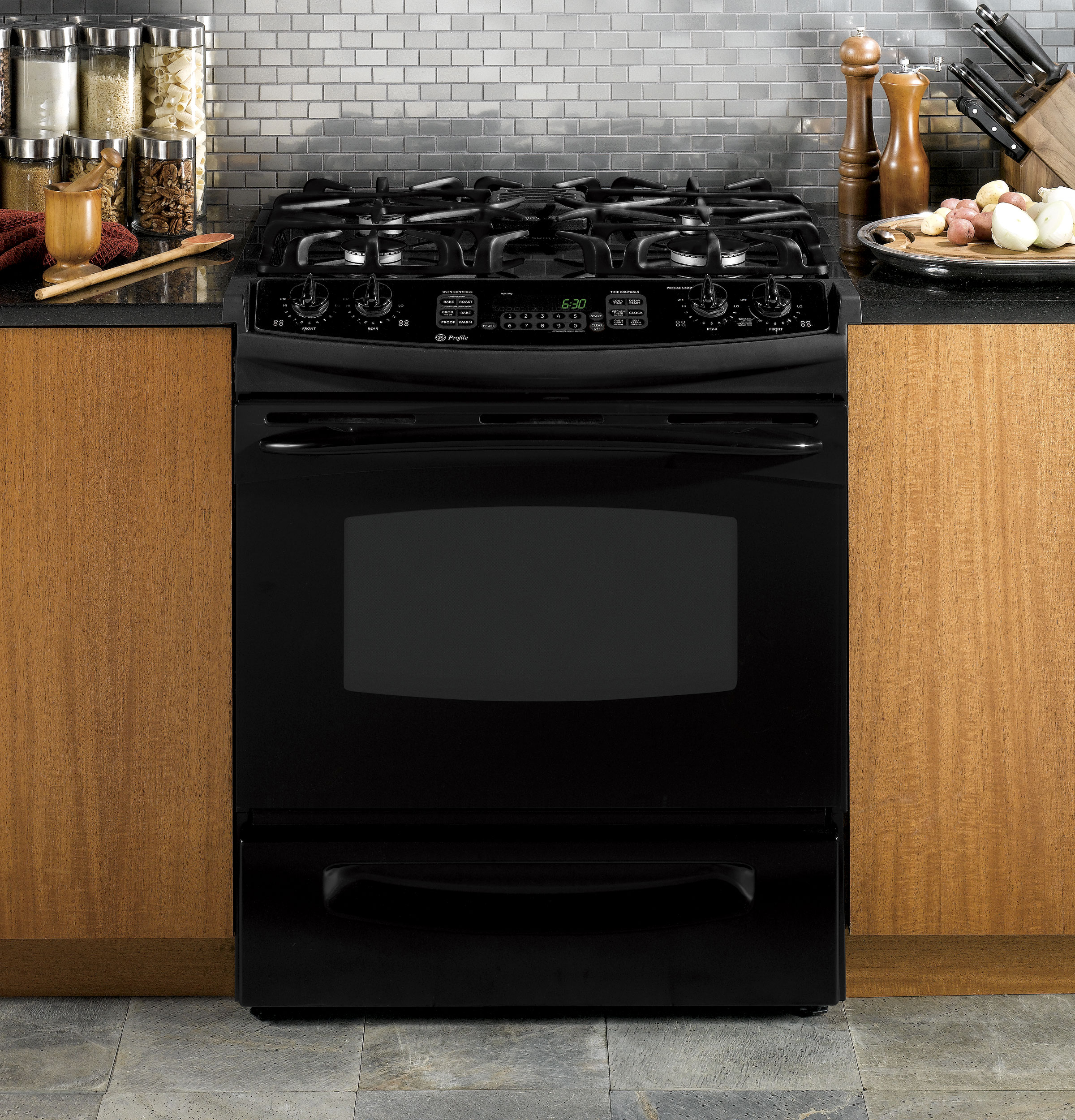 30" Slide-In Gas Range PGS968DEPBB