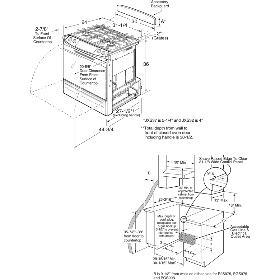 30" Slide-In Gas Range PGS968SEPSS