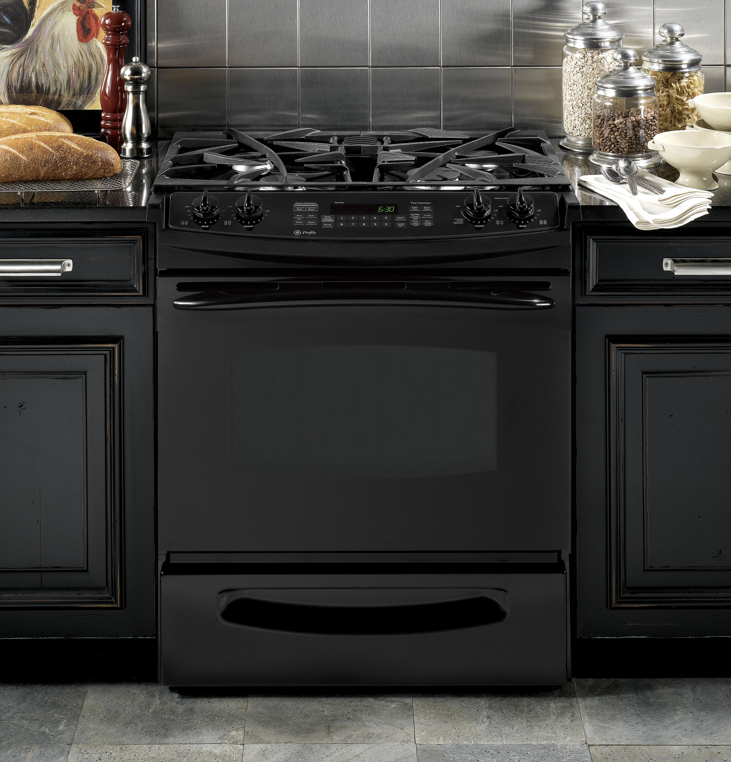 30" Slide-In Gas Range PGS975DEPBB