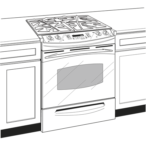 30" Slide-In Gas Range PGS975DEPWW