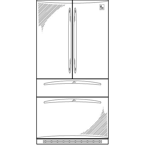 24.9 Cu. Ft. Refrigerator with Armoire Styling and Icemaker PGSS5NFXSS
