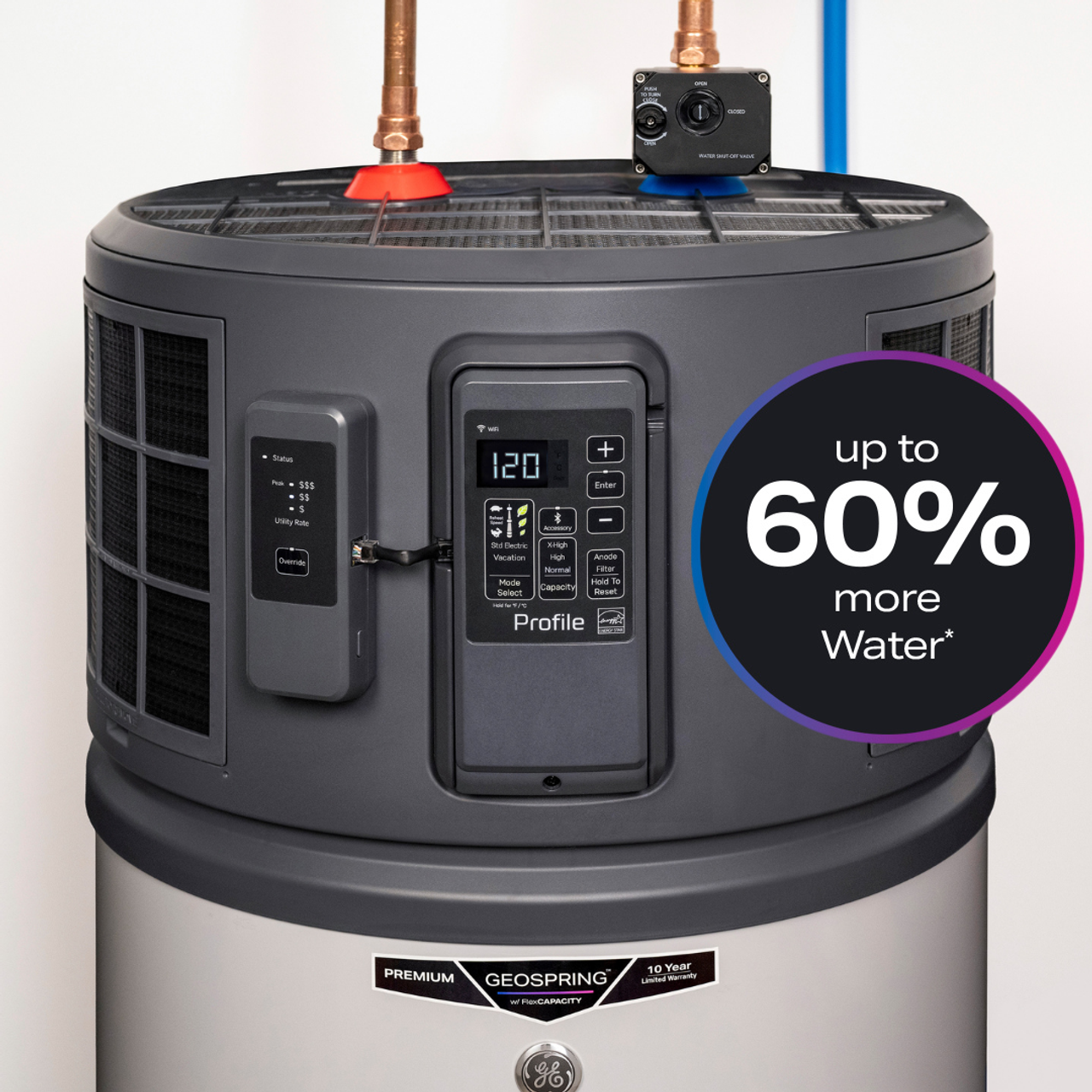 GEOSPRING Smart Hybrid Heat Pump Water Heater 40-gallon - 240V - FlexCapacity PH40S10BPY