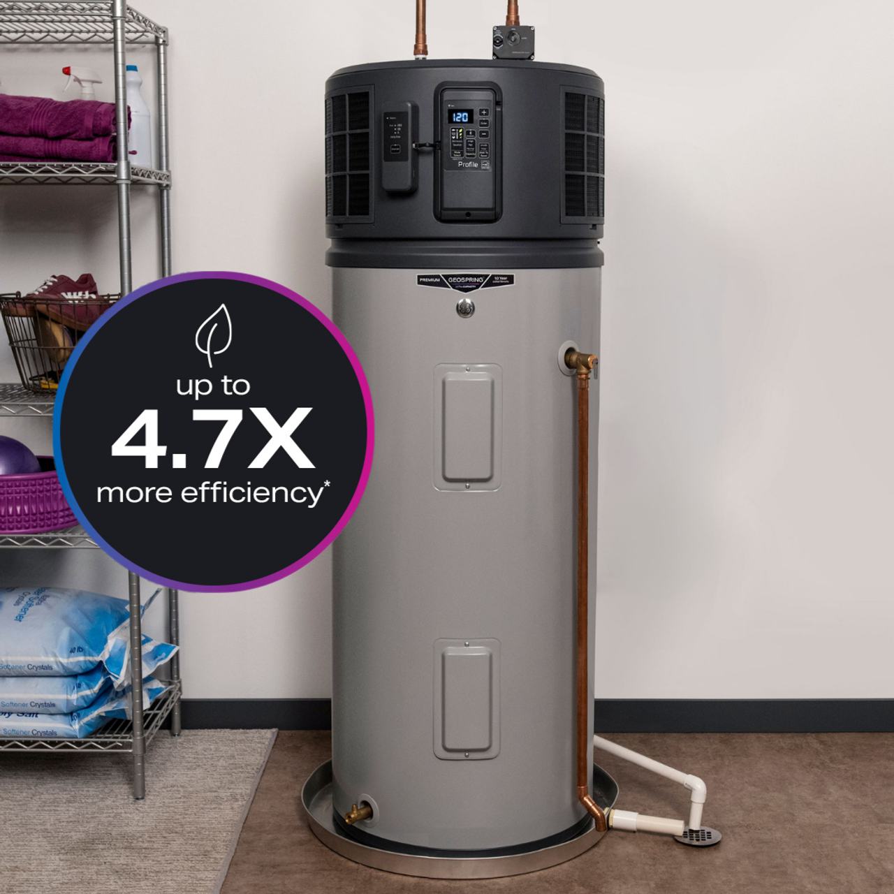 GEOSPRING Smart Hybrid Heat Pump Water Heater 50-gallon - 240V PH50S10BNY