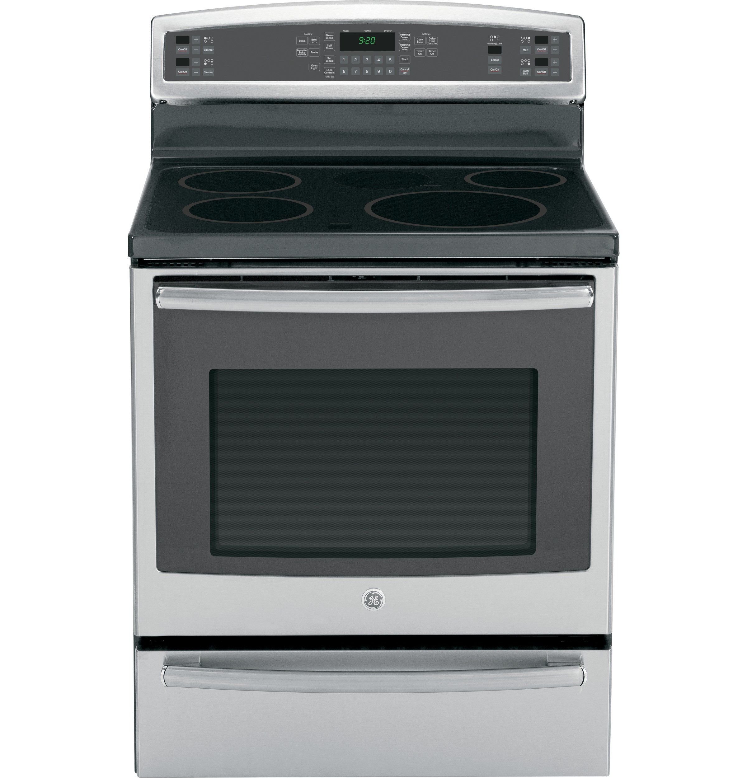 Series 30" Free-Standing Induction and Convection Range with Warming Drawer PHB920SFSS