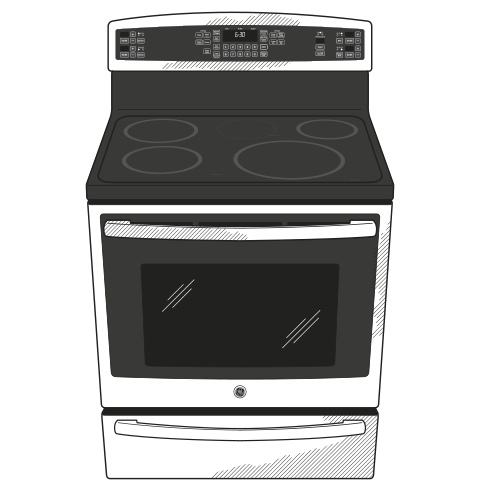 Series 30" Free-Standing Induction and Convection Range with Warming Drawer PHB920SFSS