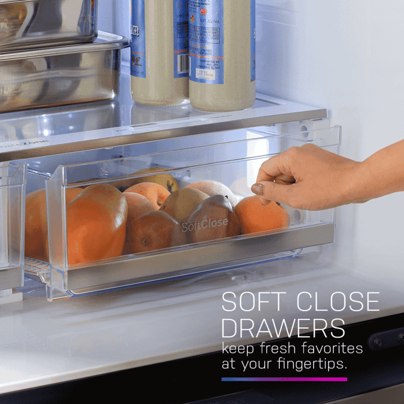 Ge Profile™ Energy Star® 22.9 Cu. Ft. Counter-depth Quad-door Refrigerator With Dual-dispense Autofill Pitcher And Door In Door PHD23BYWFS
