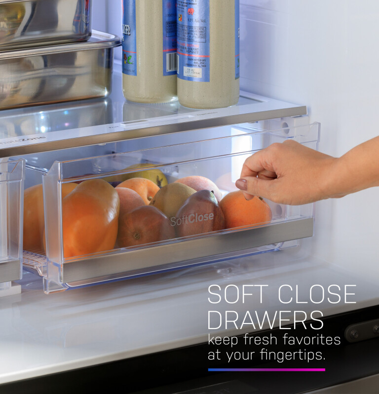 Ge Profile™ Energy Star® 22.9 Cu. Ft. Counter-depth Quad-door Refrigerator With Dual-dispense Autofill Pitcher And Door In Door PHD23BYWFS