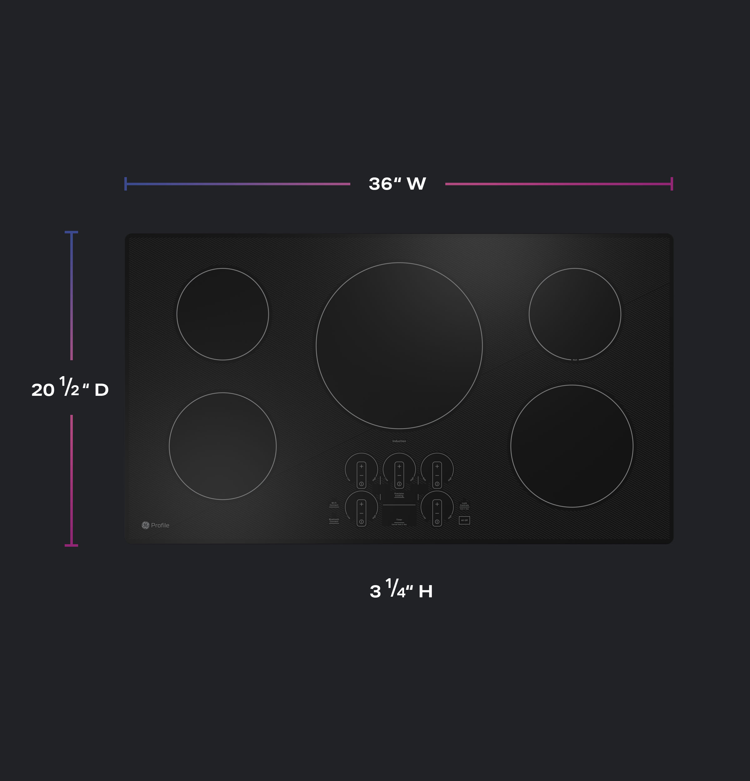 36" Built-In Touch Control Induction Cooktop PHP7036DTBB