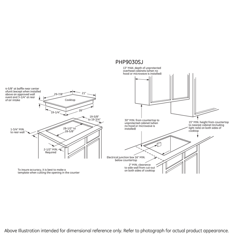 30" Built-In Touch Control Induction Cooktop PHP9030SJSS