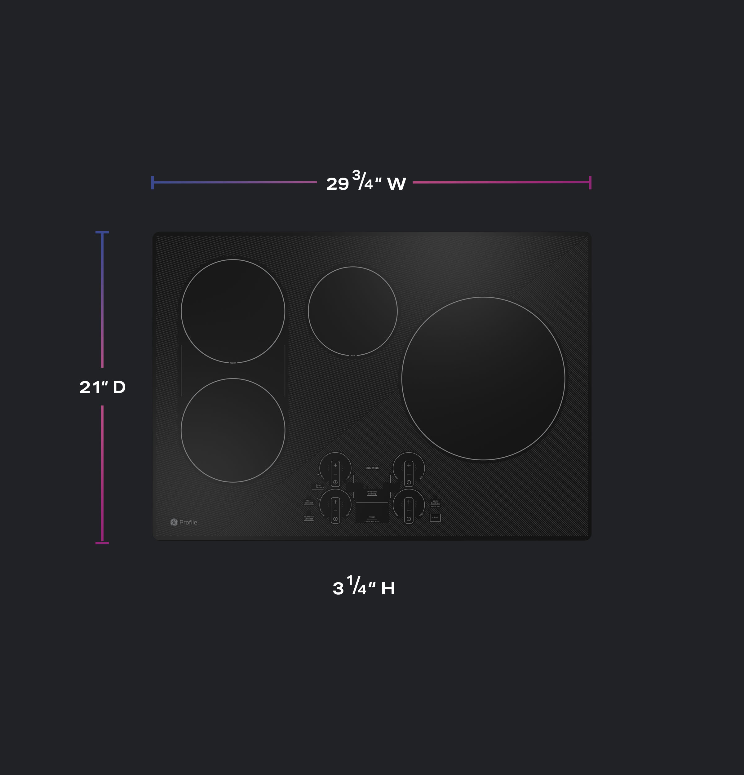 30" Built-In Touch Control Induction Cooktop PHP9030STSS