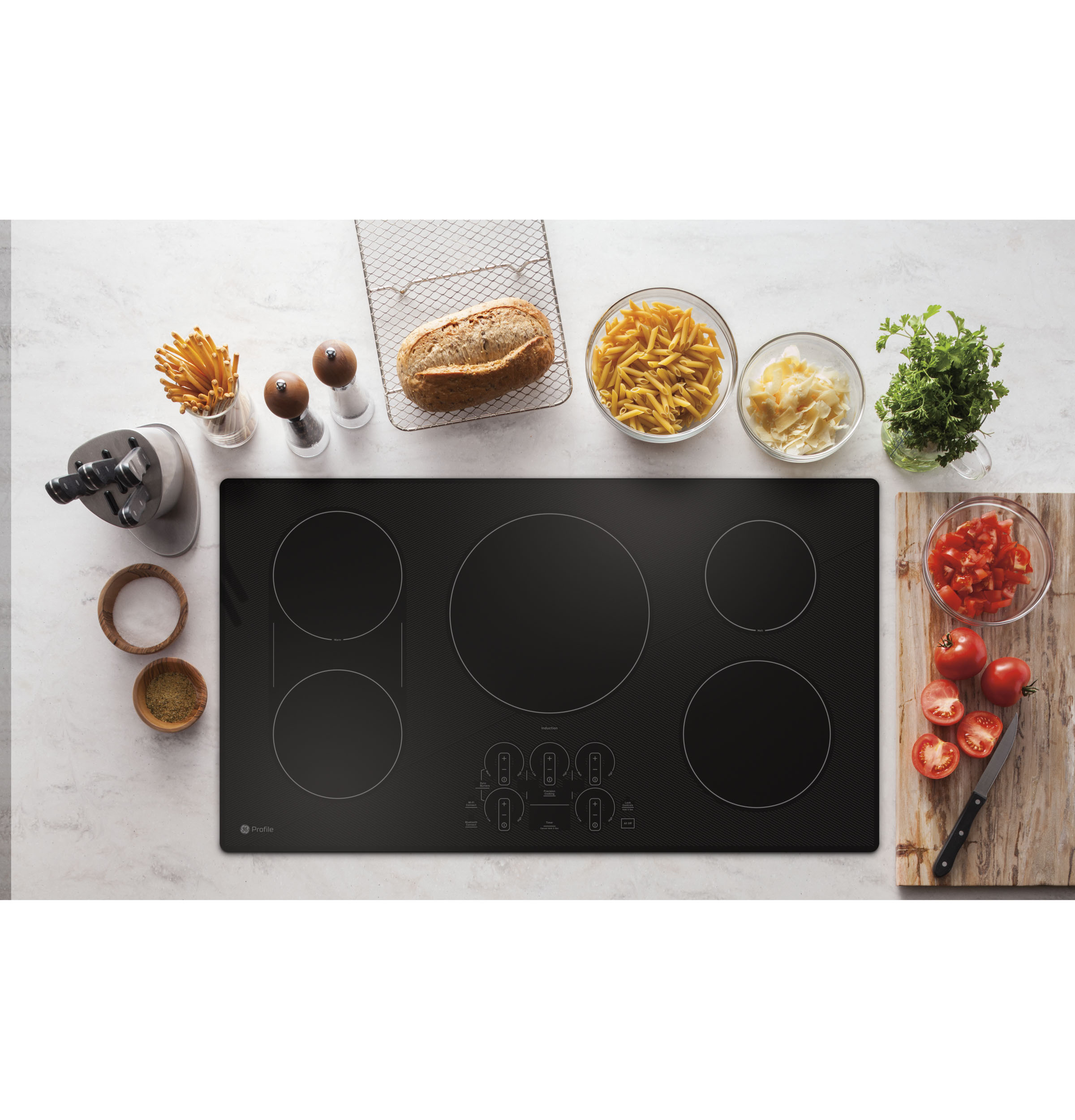 GE Profile™ ENERGY STAR® 36" Built-In Touch Control Induction Cooktop PHP9036DTBB