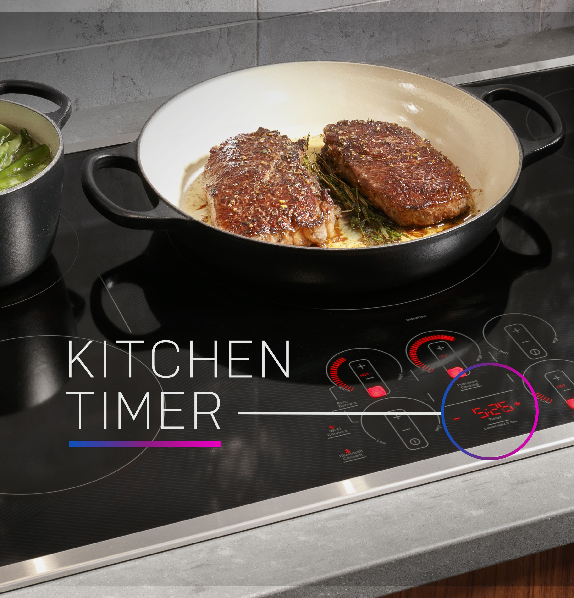 GE Profile™ ENERGY STAR® 36" Built-In Touch Control Induction Cooktop PHP9036DTBB