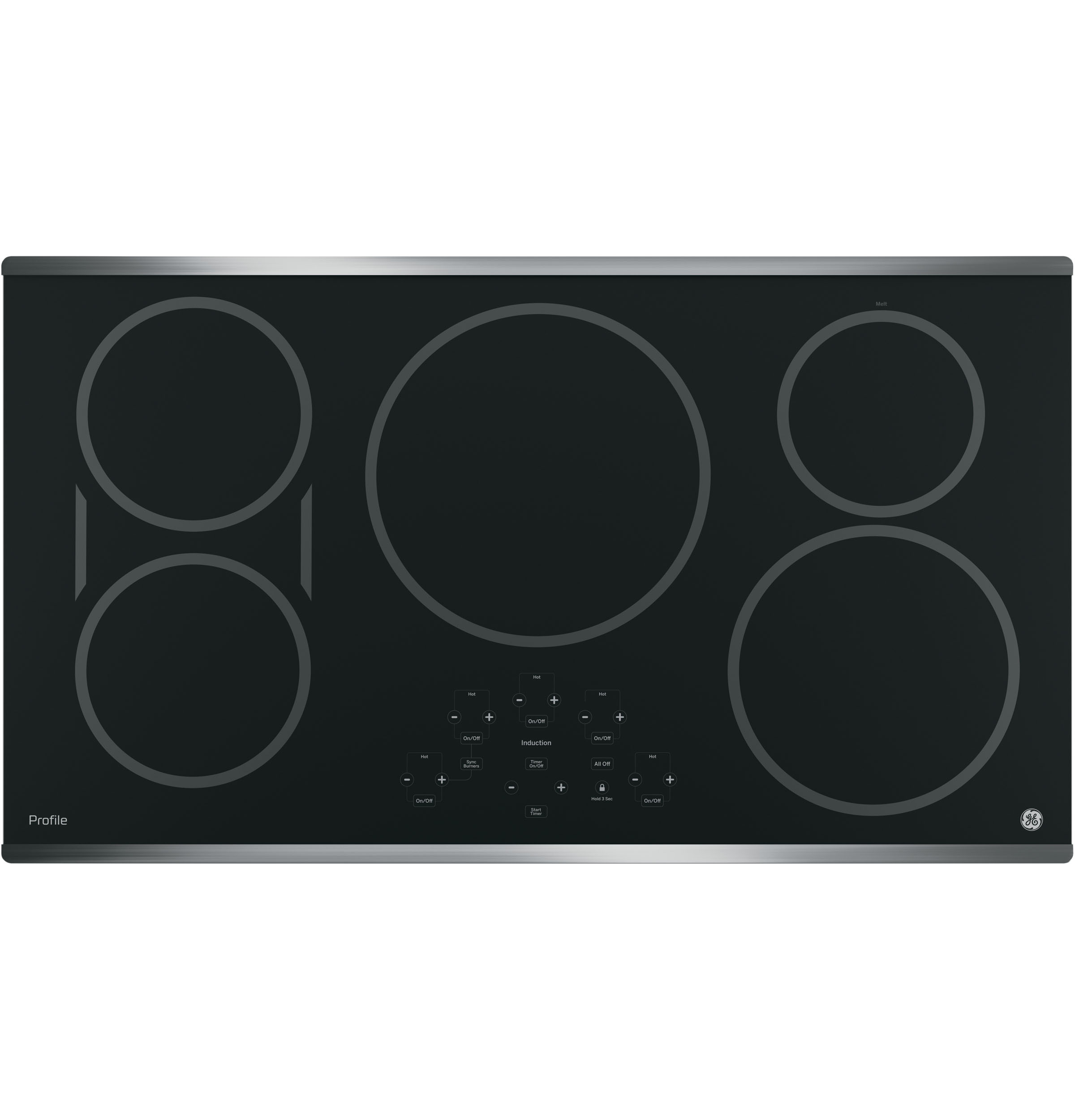 GE Profile 36" Built-In Touch Control Induction Cooktop Stainless Steel PHP9036SJSS Picture 1