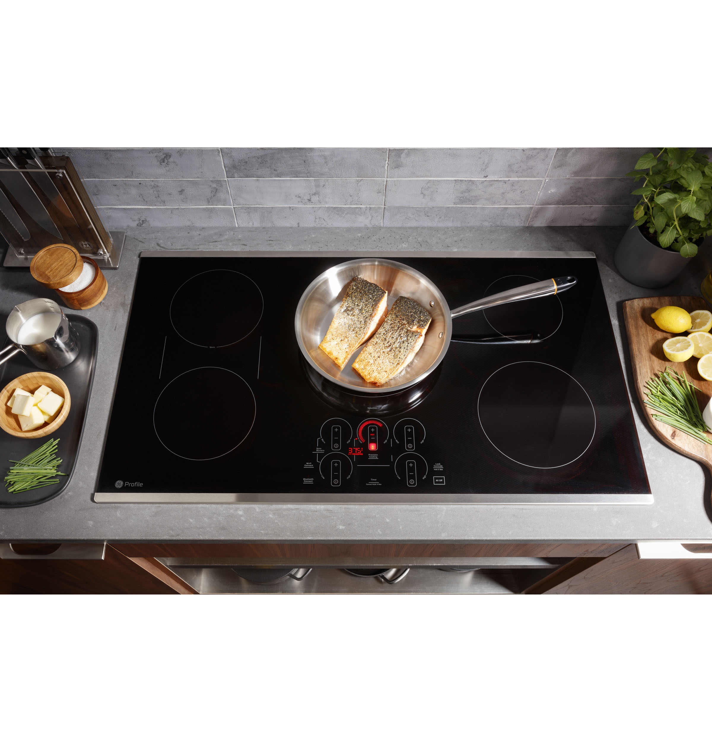 GE Profile™ ENERGY STAR® 36" Built-In Touch Control Induction Cooktop PHP9036STSS