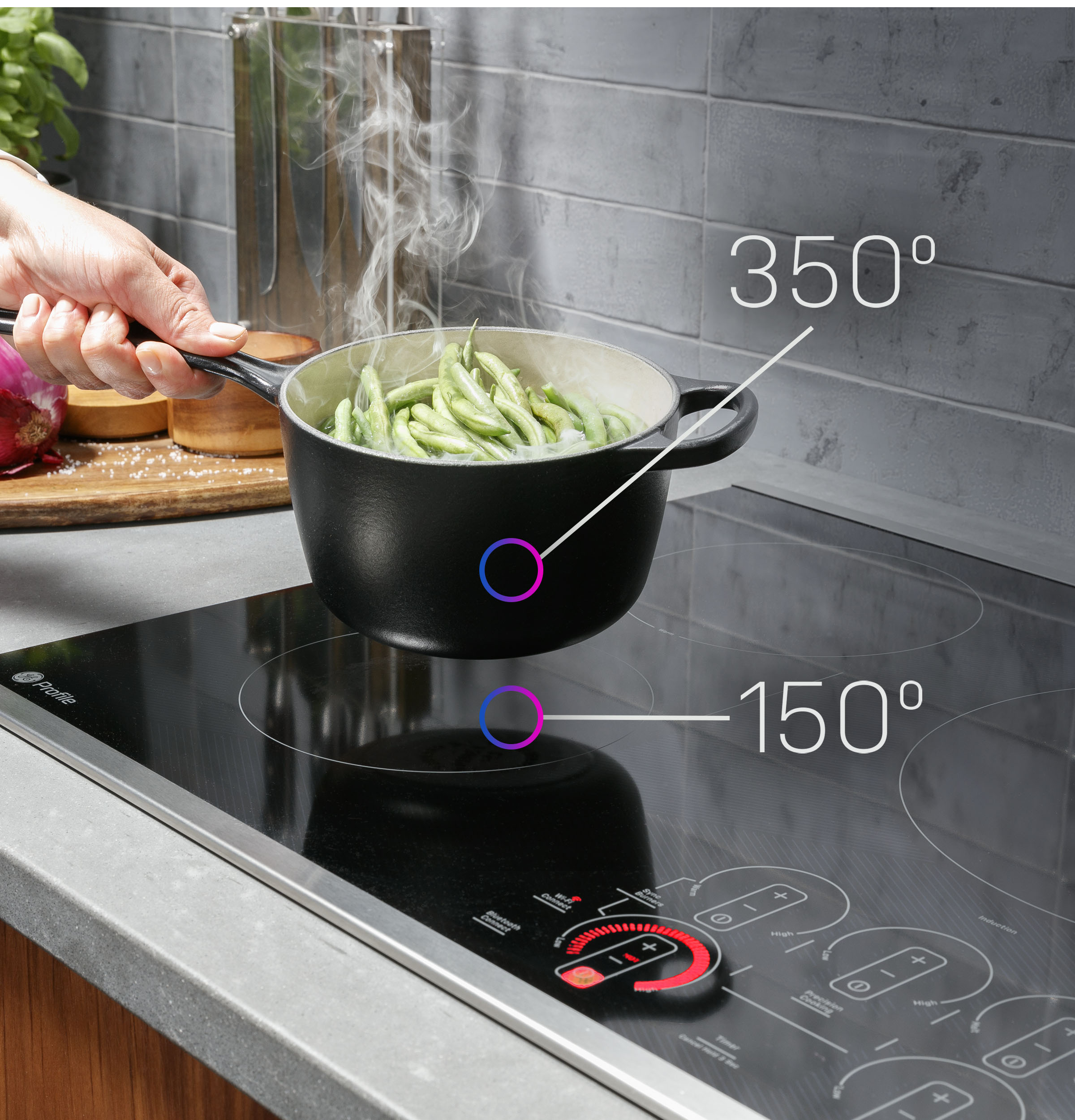 GE Profile™ ENERGY STAR® 36" Built-In Touch Control Induction Cooktop PHP9036STSS
