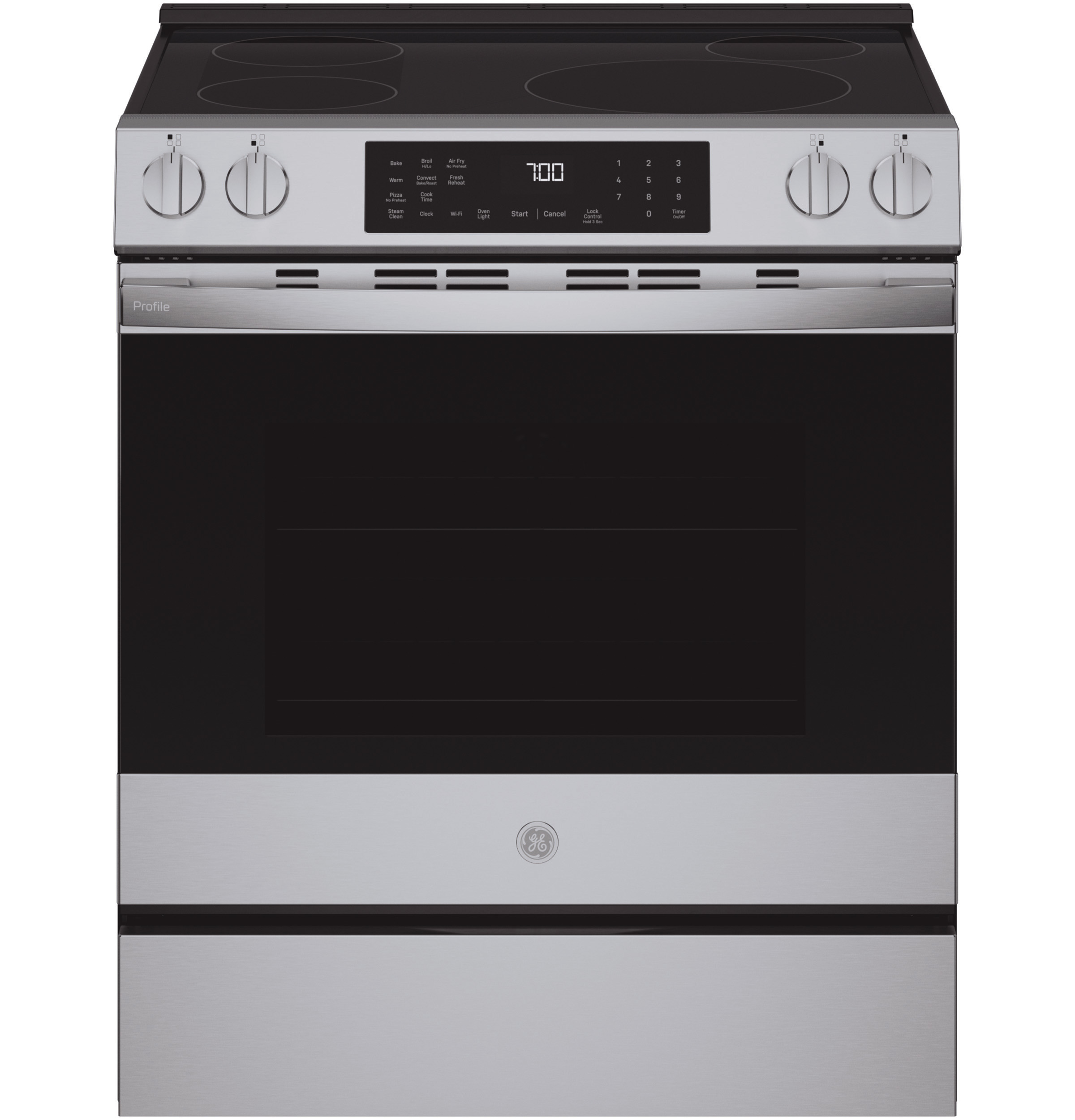 30" Smart Slide-In Induction and Convection Range with No Preheat Air Fry and EasyWash Oven Tray PHS700AYFS