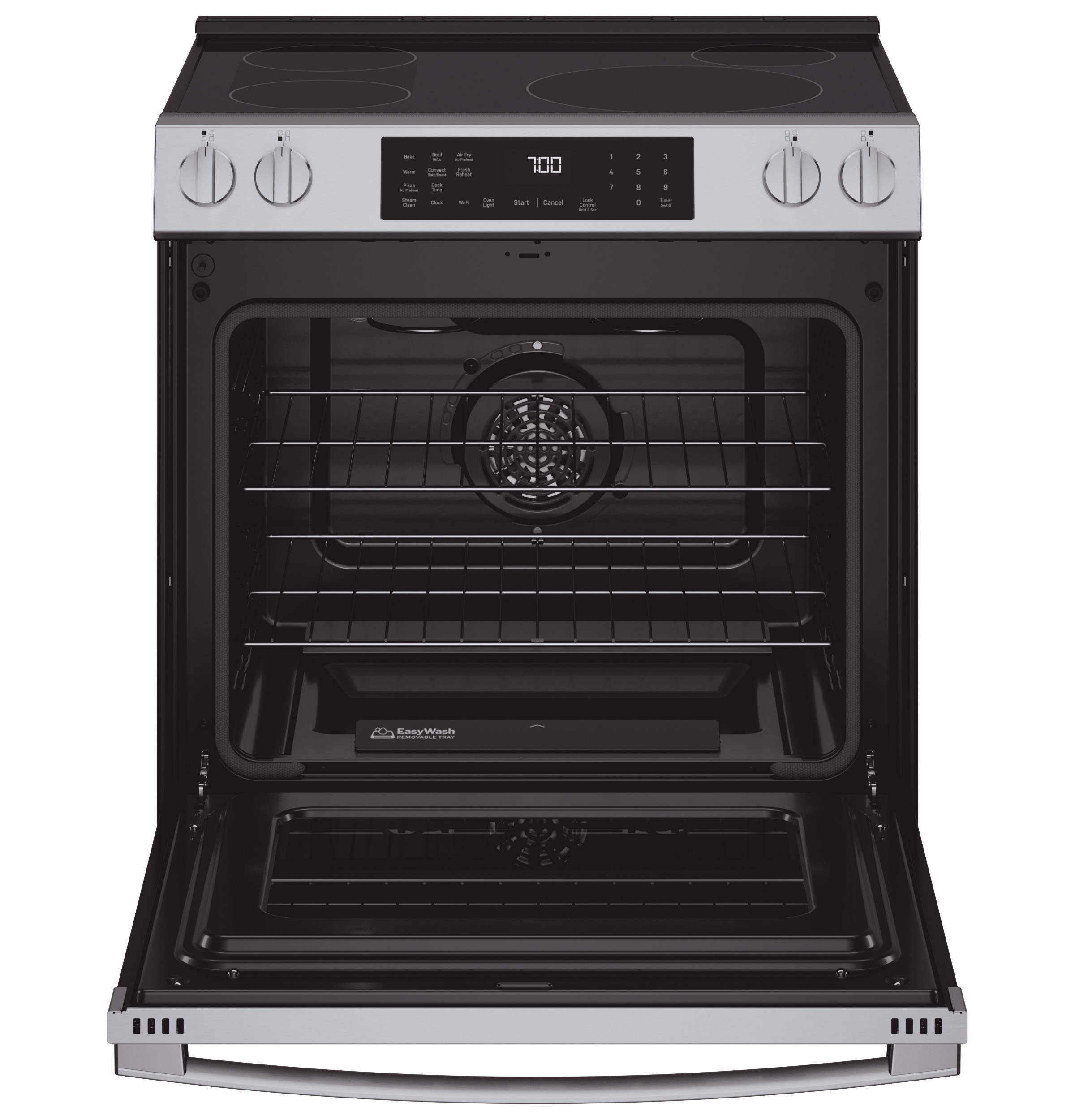 30" Smart Slide-In Induction and Convection Range with No Preheat Air Fry and EasyWash Oven Tray PHS700AYFS