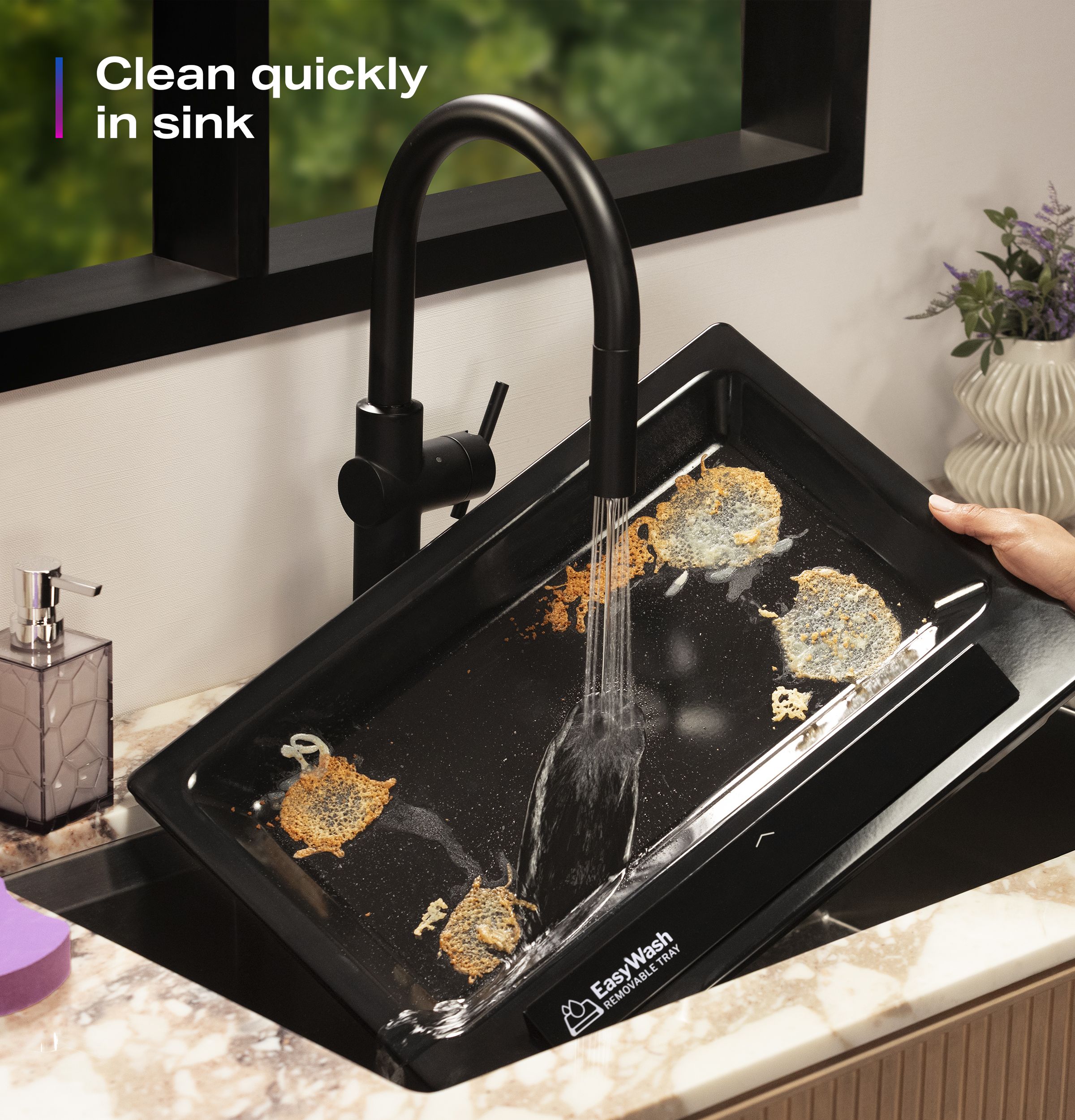 30" Smart Slide-In Induction and Convection Range with No Preheat Air Fry and EasyWash Oven Tray PHS700AYFS