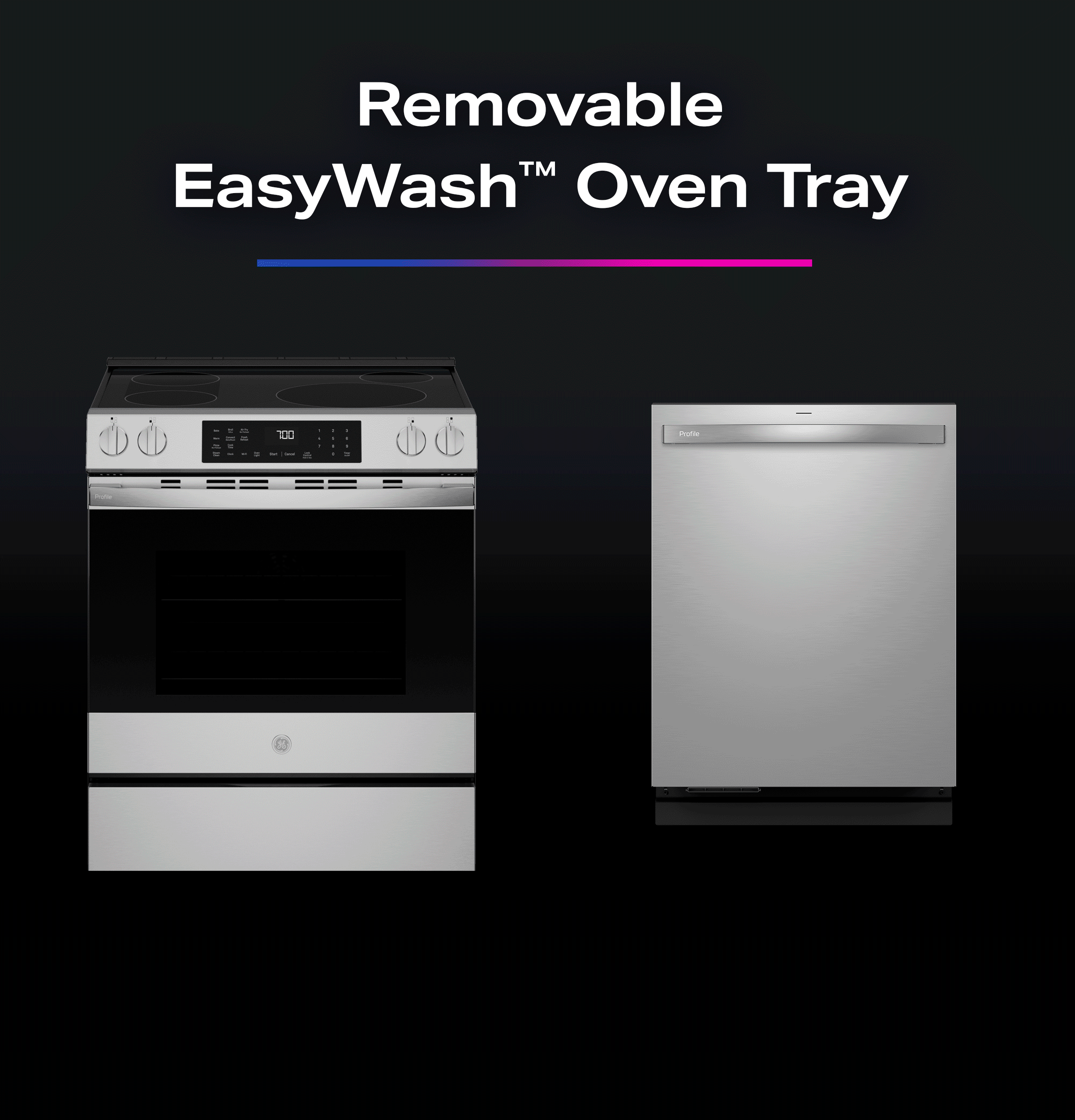 30" Smart Slide-In Induction and Convection Range with No Preheat Air Fry and EasyWash Oven Tray PHS700AYFS