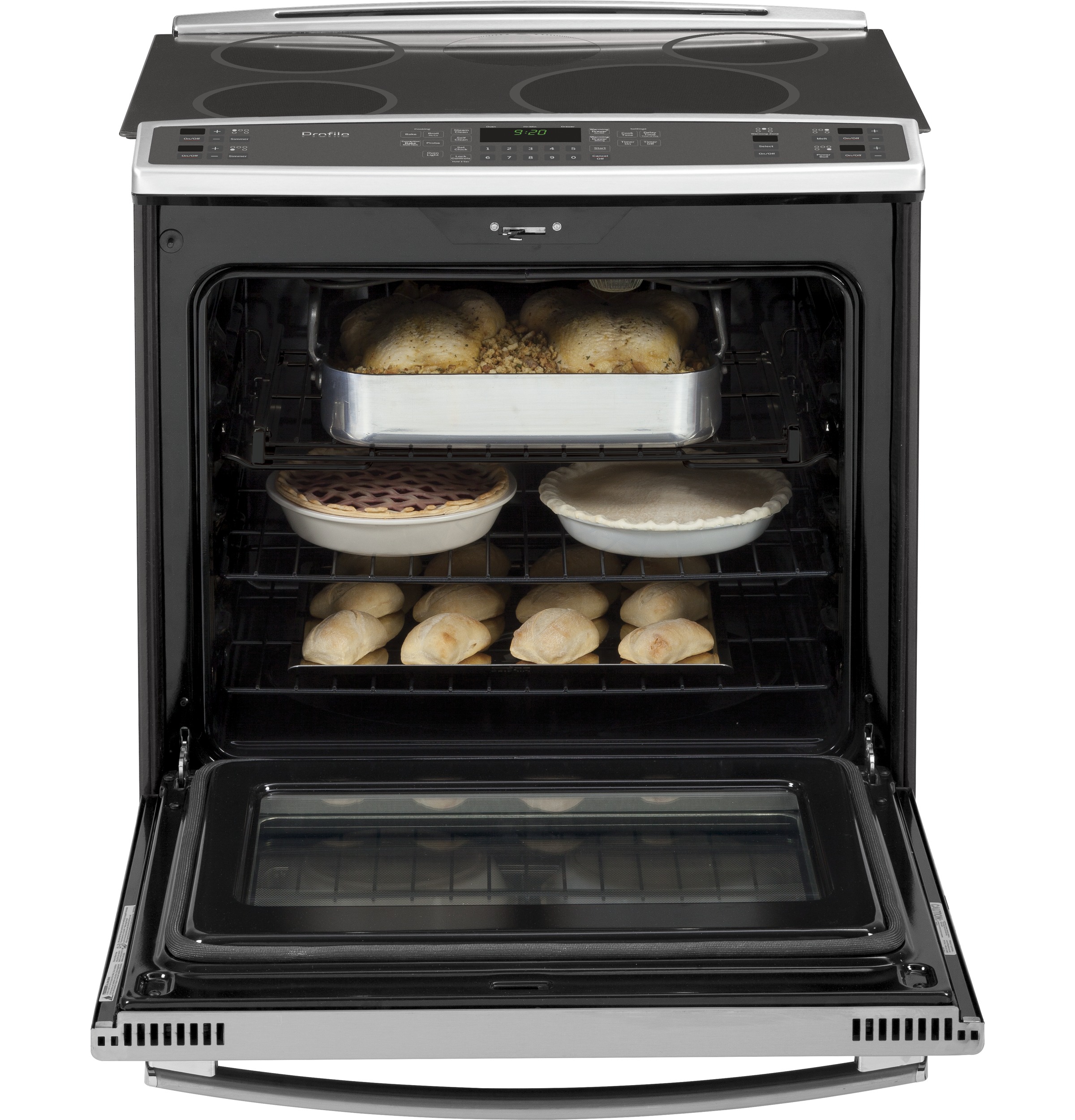 Series 30" Slide-In Front Control Induction and Convection Range with Warming Drawer PHS920SFSS