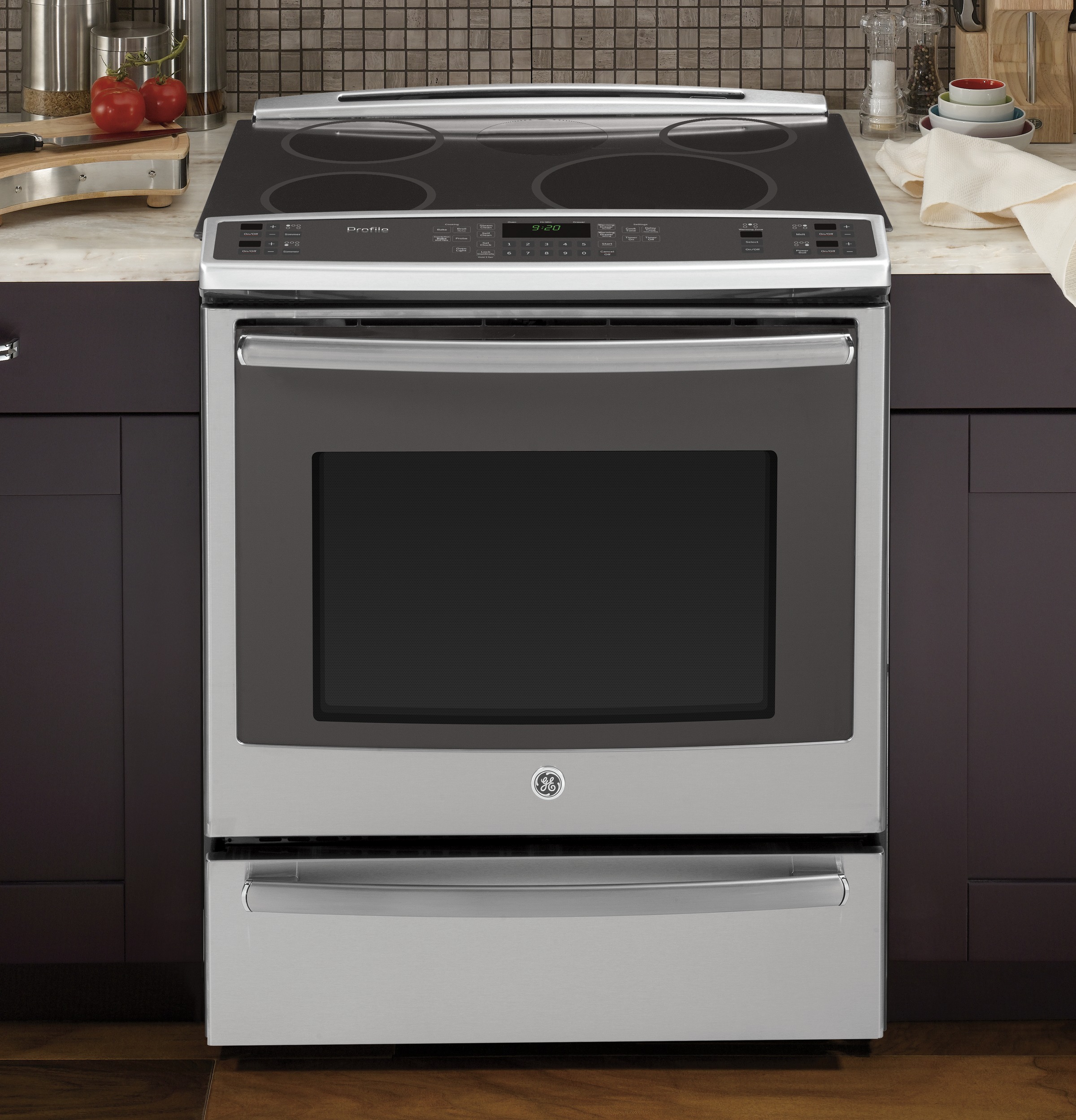 Series 30" Slide-In Front Control Induction and Convection Range with Warming Drawer PHS920SFSS