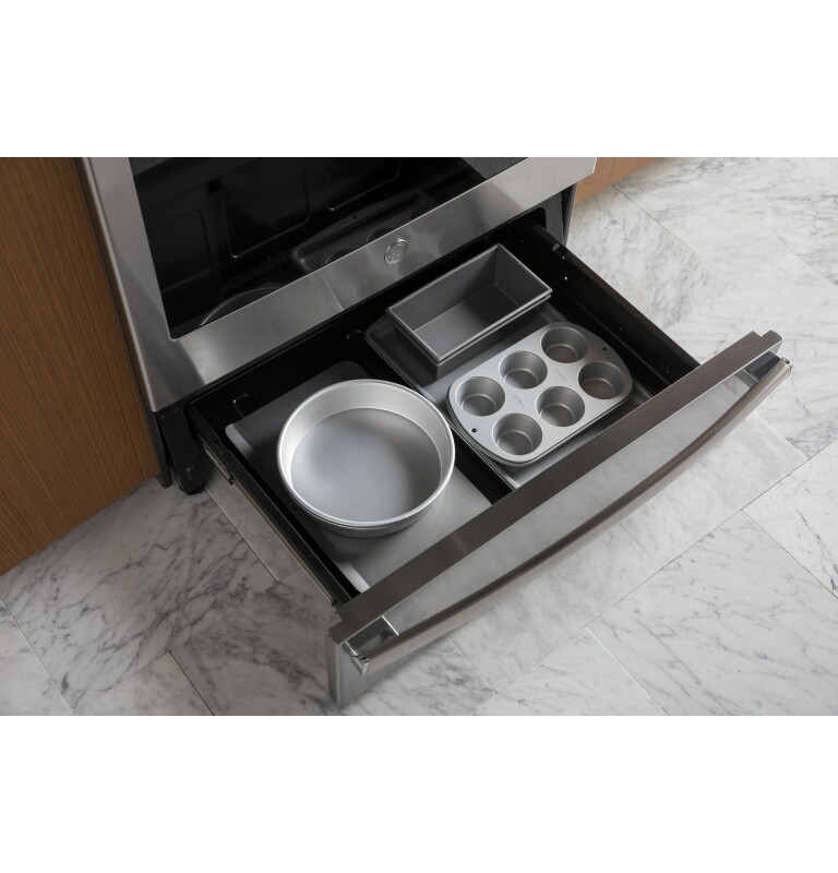 30" Smart Slide-In Front-Control Induction and Convection Range PHS930SLSS