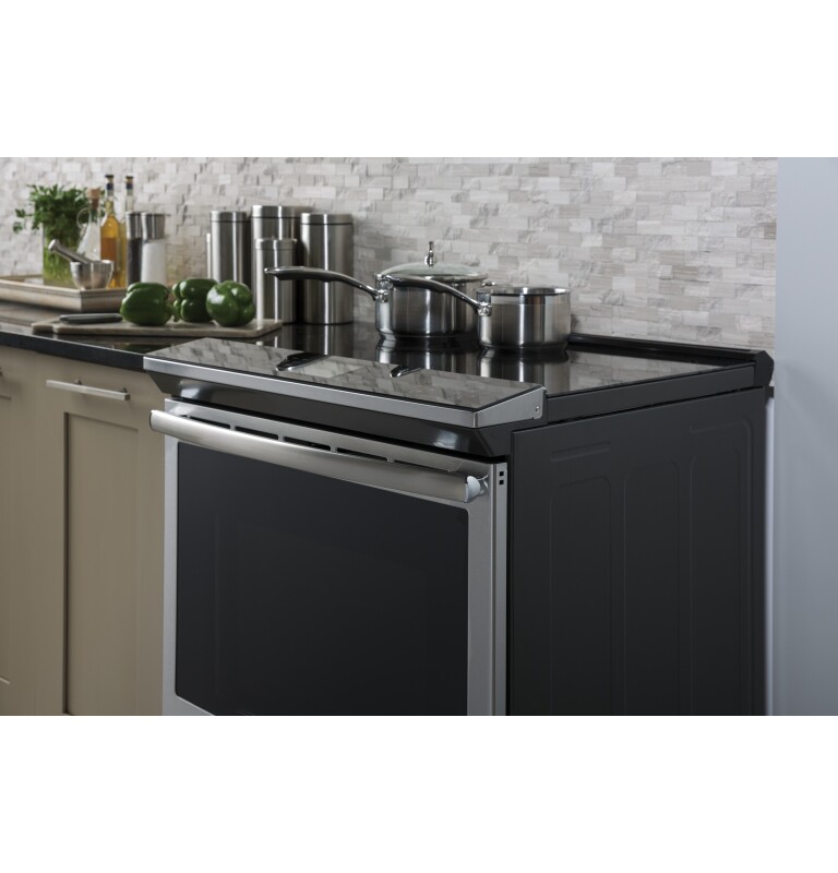 30" Smart Slide-In Front-Control Induction and Convection Range PHS930SLSS