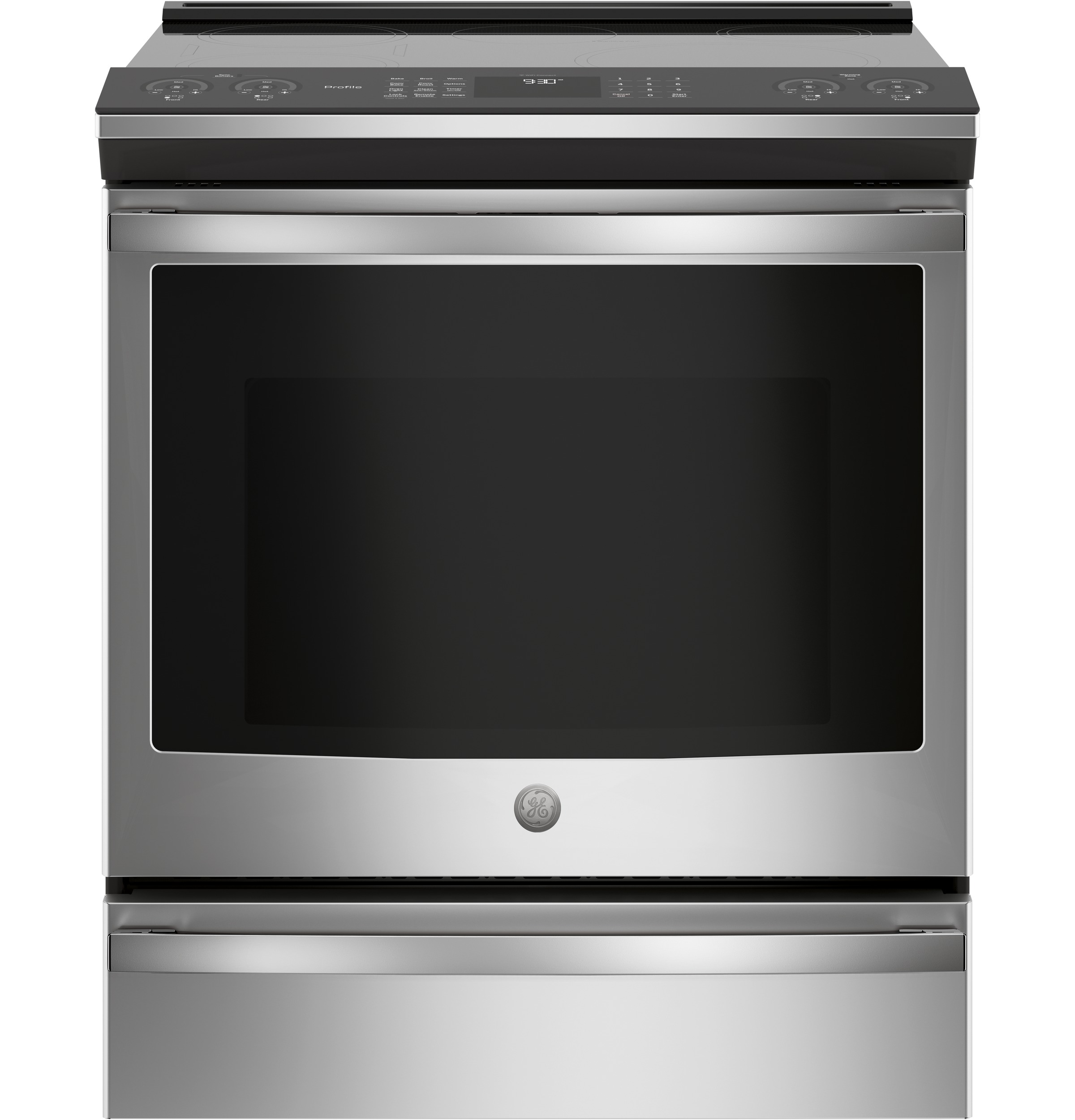 GE Profile 30" Smart Slide-In Front-Control Induction and Convection Range Stainless Steel PHS930SLSS Picture 1