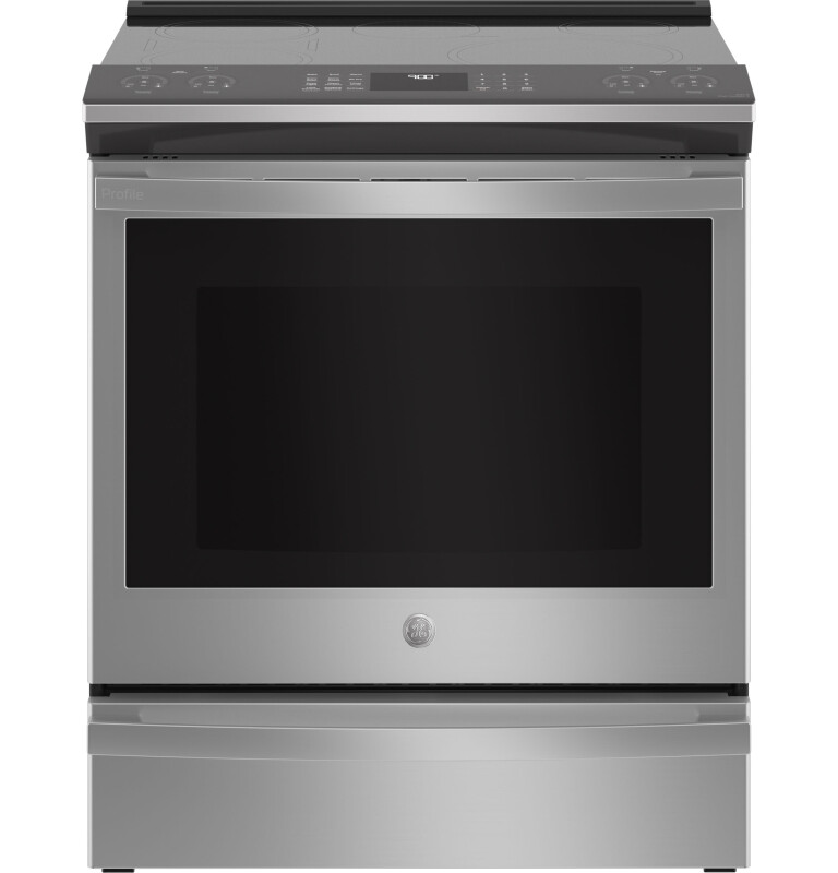 GE Profile 30" Smart Slide-In Fingerprint Resistant Front-Control Induction and Convection Range with No Preheat Air Fry Stainless Steel PHS93EYPFS Picture 1