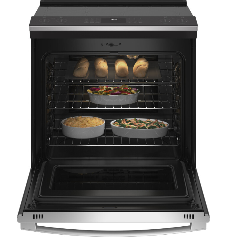 30" Smart Slide-In Fingerprint Resistant Front-Control Induction and Convection Range with No Preheat Air Fry PHS93EYPFS