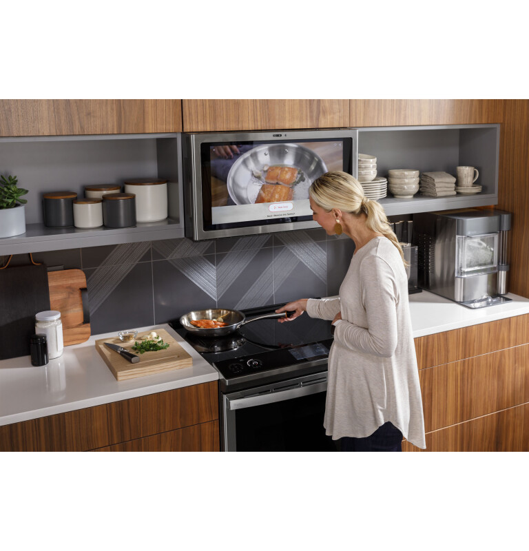 30" Smart Slide-In Fingerprint Resistant Front-Control Induction and Convection Range with No Preheat Air Fry PHS93EYPFS