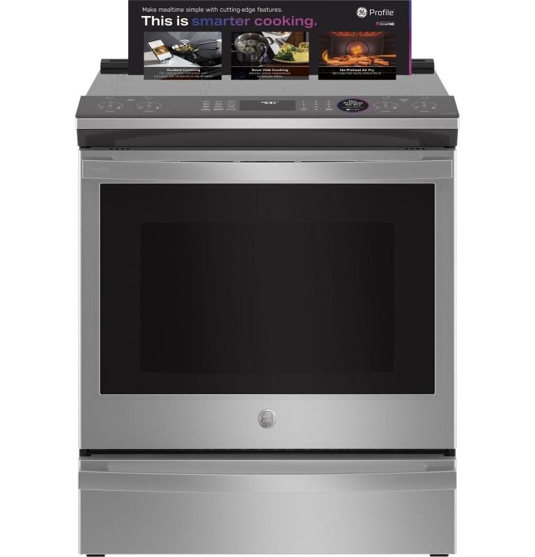 30" Smart Slide-In Fingerprint Resistant Front-Control Induction and Convection Range with No Preheat Air Fry PHS93EYPFS