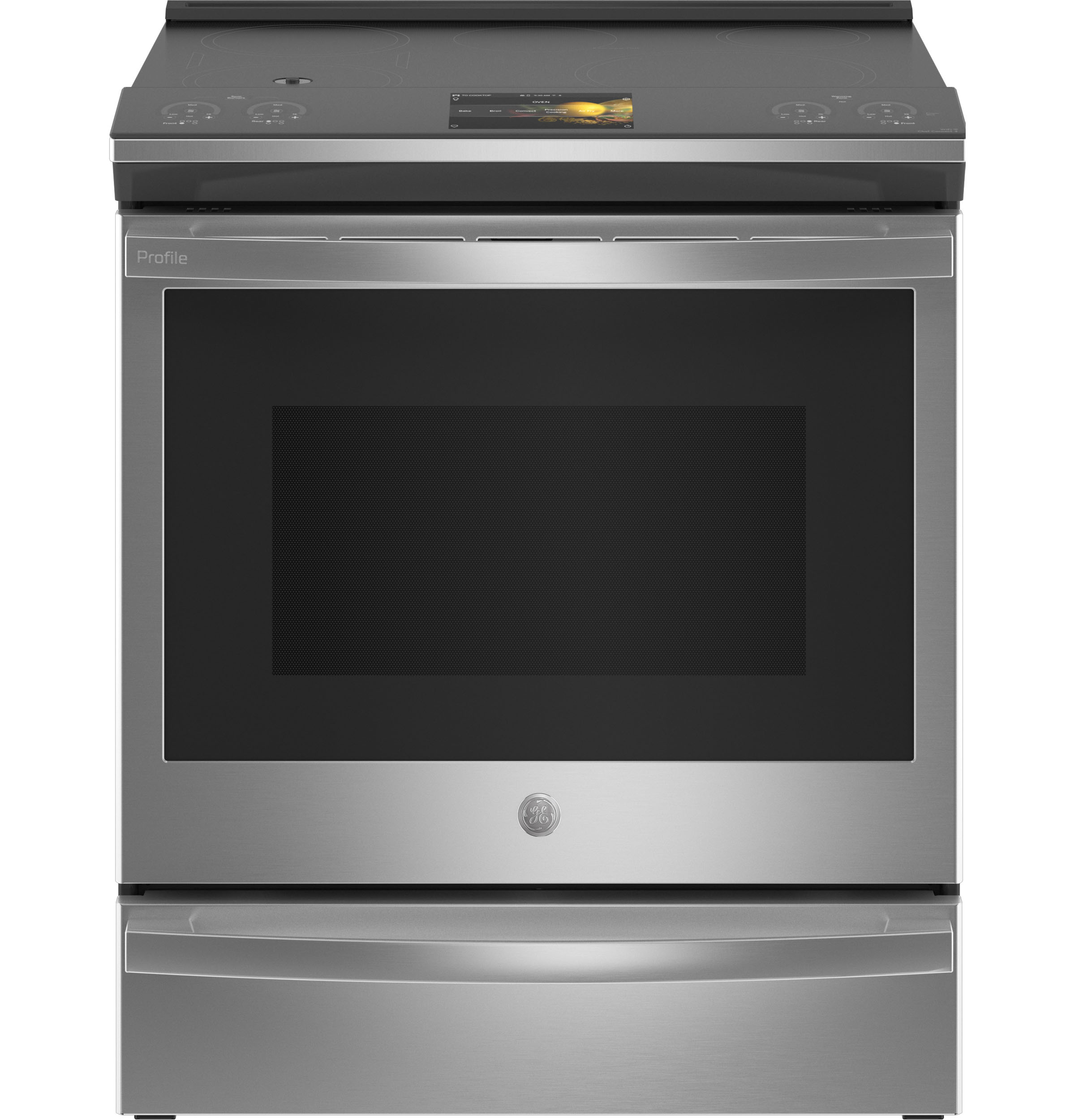 30" Smart Slide-In Front-Control Induction Fingerprint Resistant Range with In Oven Camera PHS93XYPFS