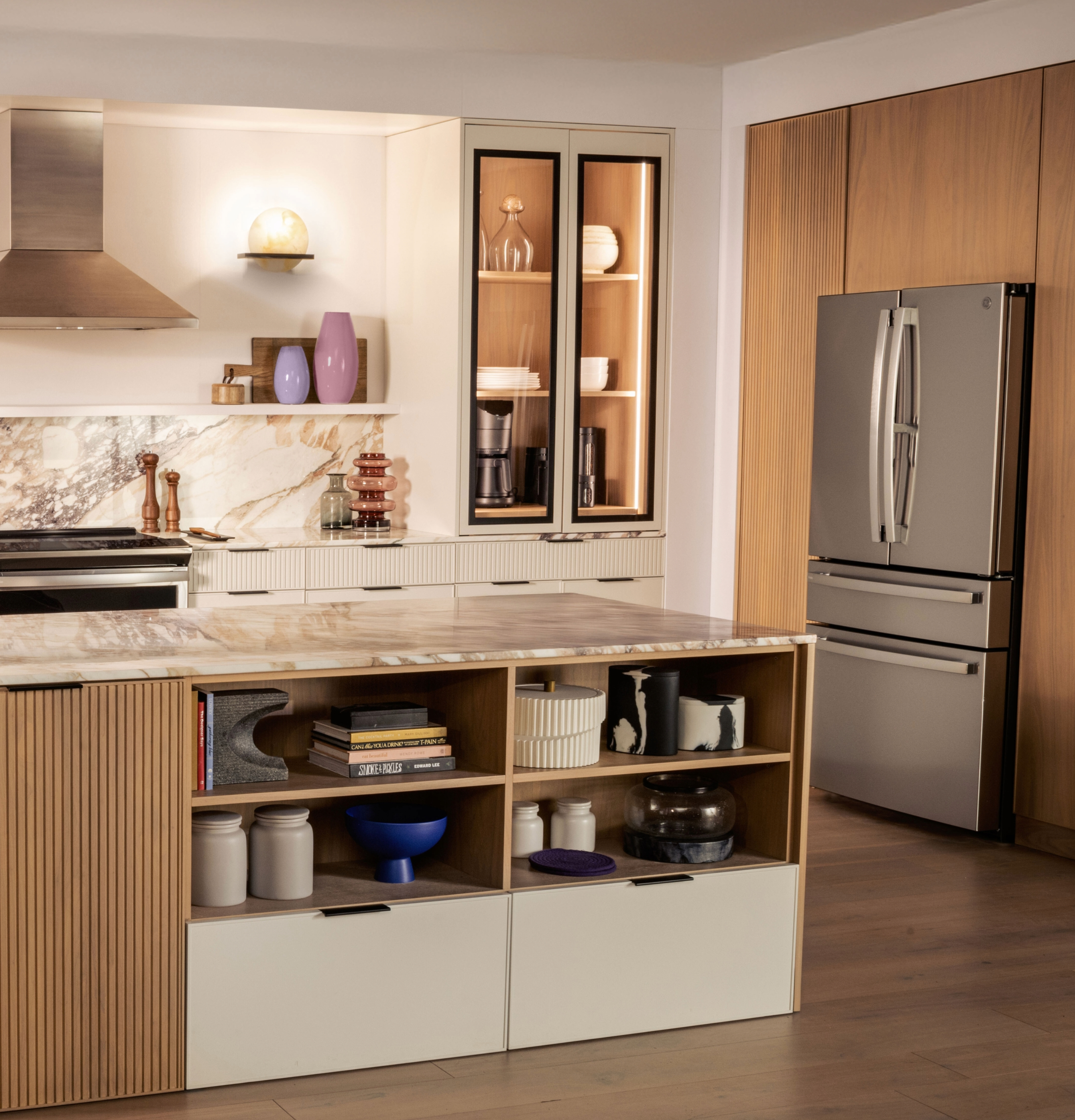 Ge Profile™ Energy Star® 23.3 Cu. Ft. Smart Counter-depth Fingerprint Resistant 4-door French-door Refrigerator With Door In Door PJD23BYWFS
