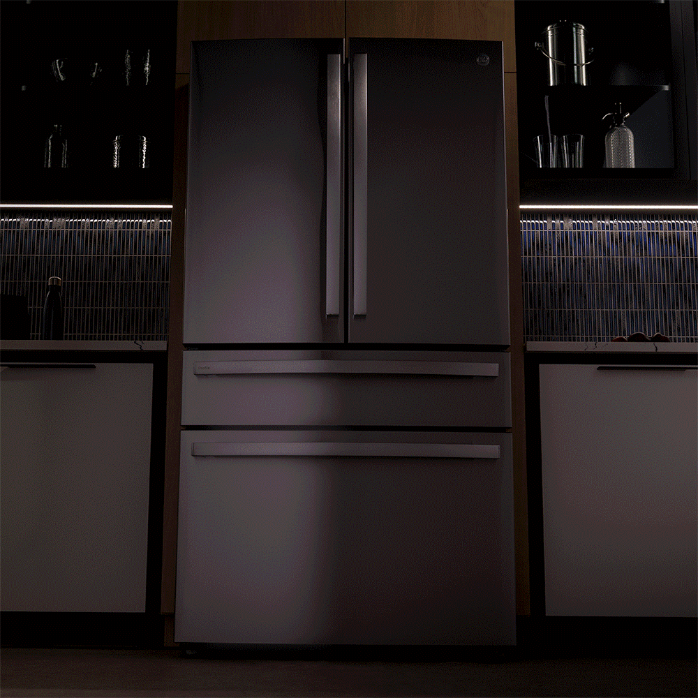 Ge Profile™ Energy Star® 23.3 Cu. Ft. Smart Counter-depth Fingerprint Resistant 4-door French-door Refrigerator With Door In Door PJD23BYWFS