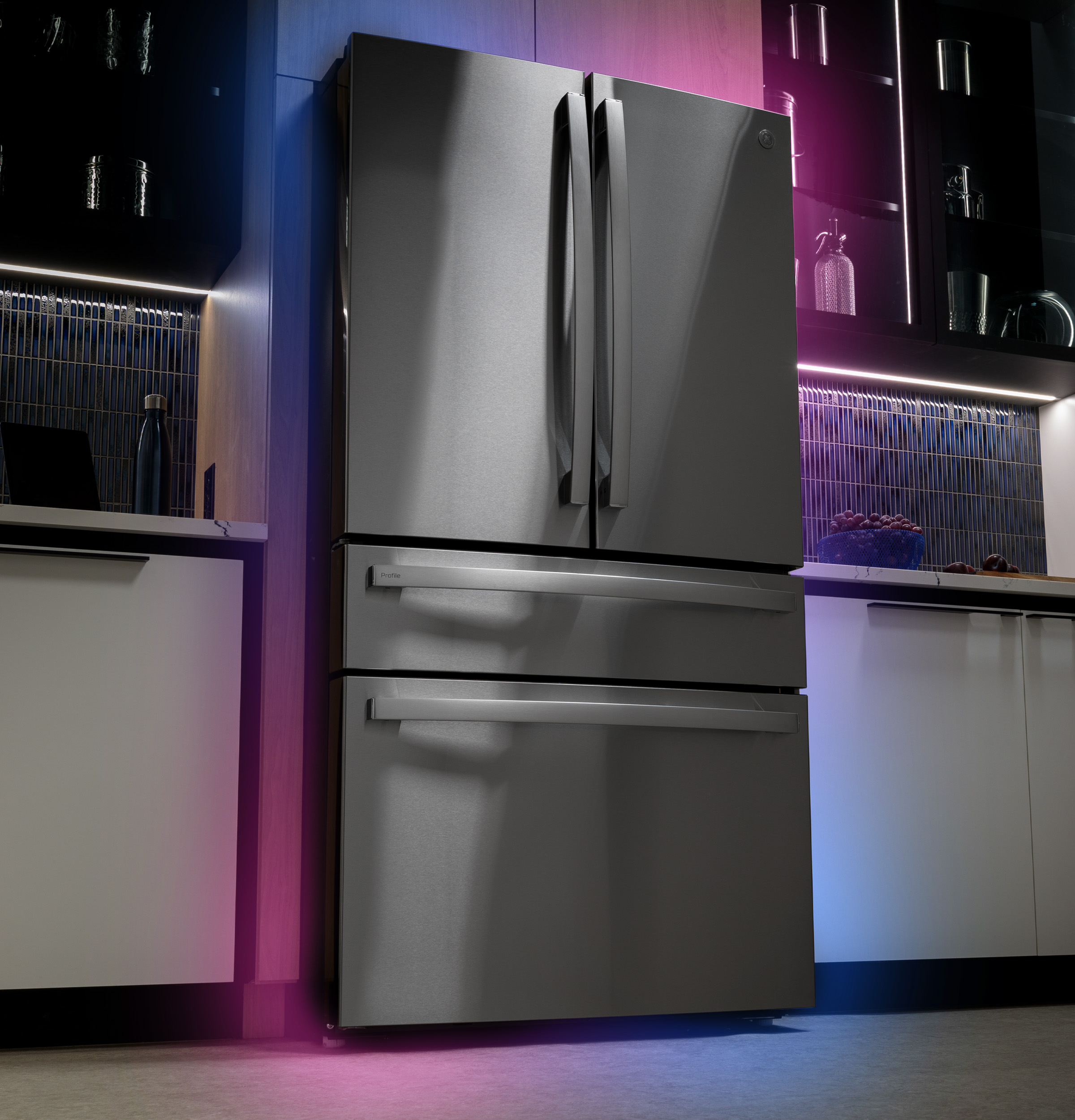 23.2 Cu. Ft. Smart Counter-Depth Fingerprint Resistant 4-Door French-Door Refrigerator PJE23BYWFS